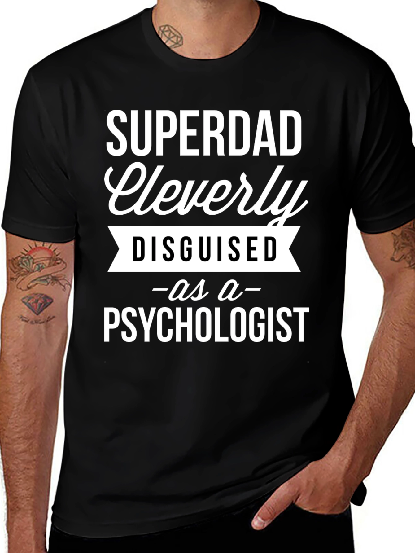 Superdad Psychologist Novelty Graphic T-Shirt 