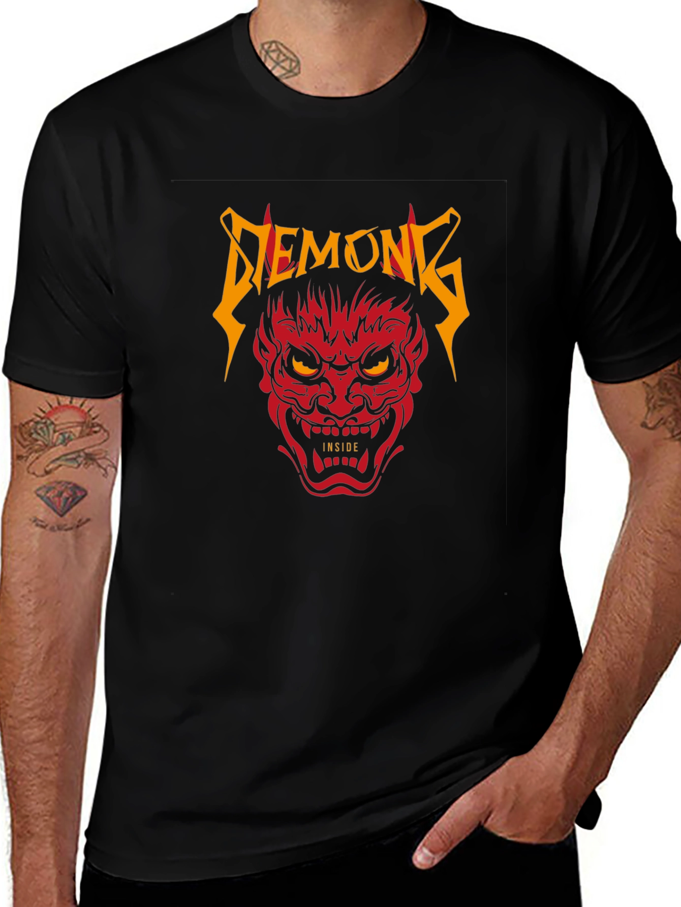 Variant 16 of Demons Inside Black Graphic T-Shirt