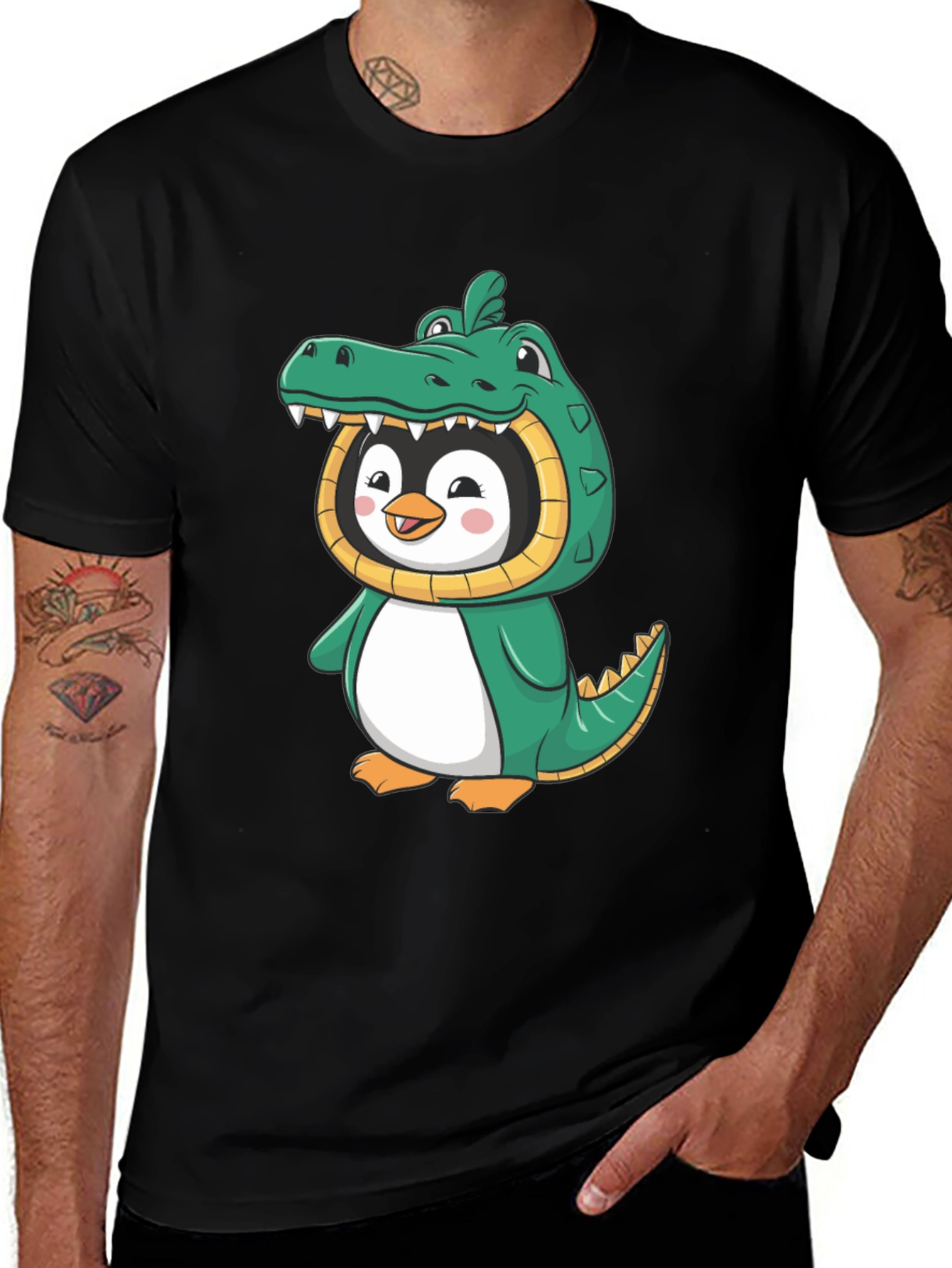 Variant 24 of Penguin Alligator Costume Graphic T-Shirt