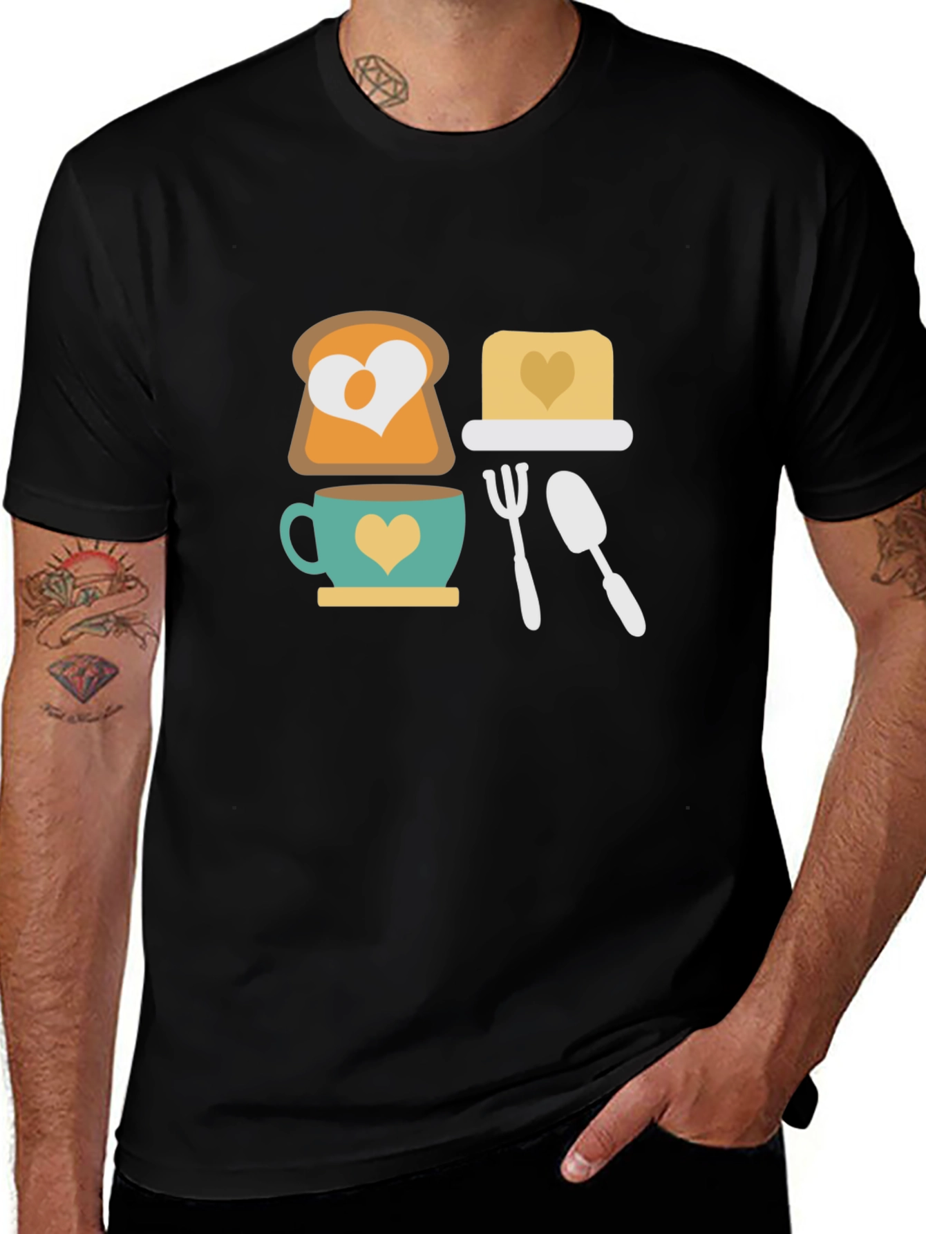 Breakfast Lover T-Shirt - Toast, Coffee & Butter