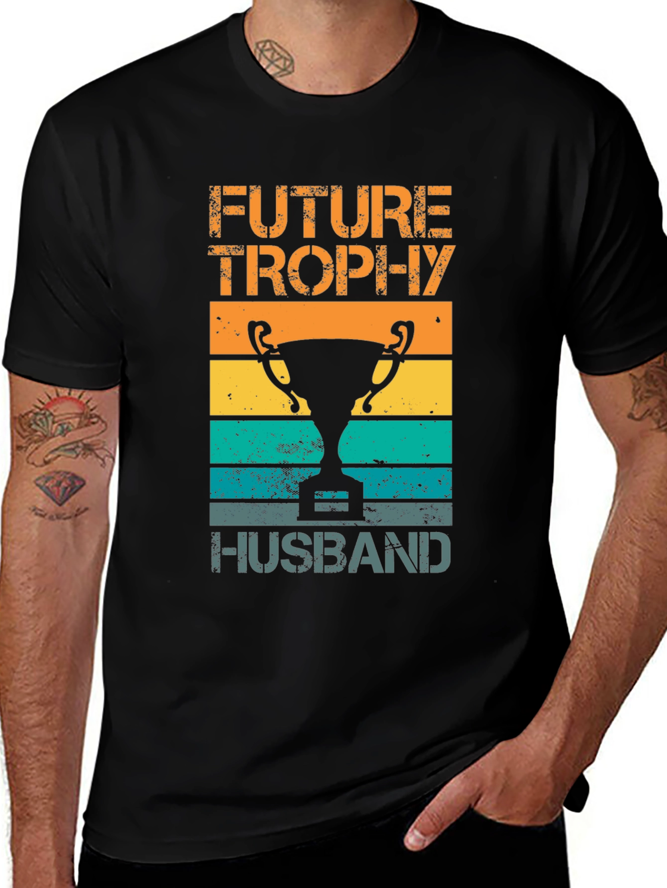 Variant 22 of Future Trophy Husband Graphic Tee - Stylish and Humorous T-Shirt