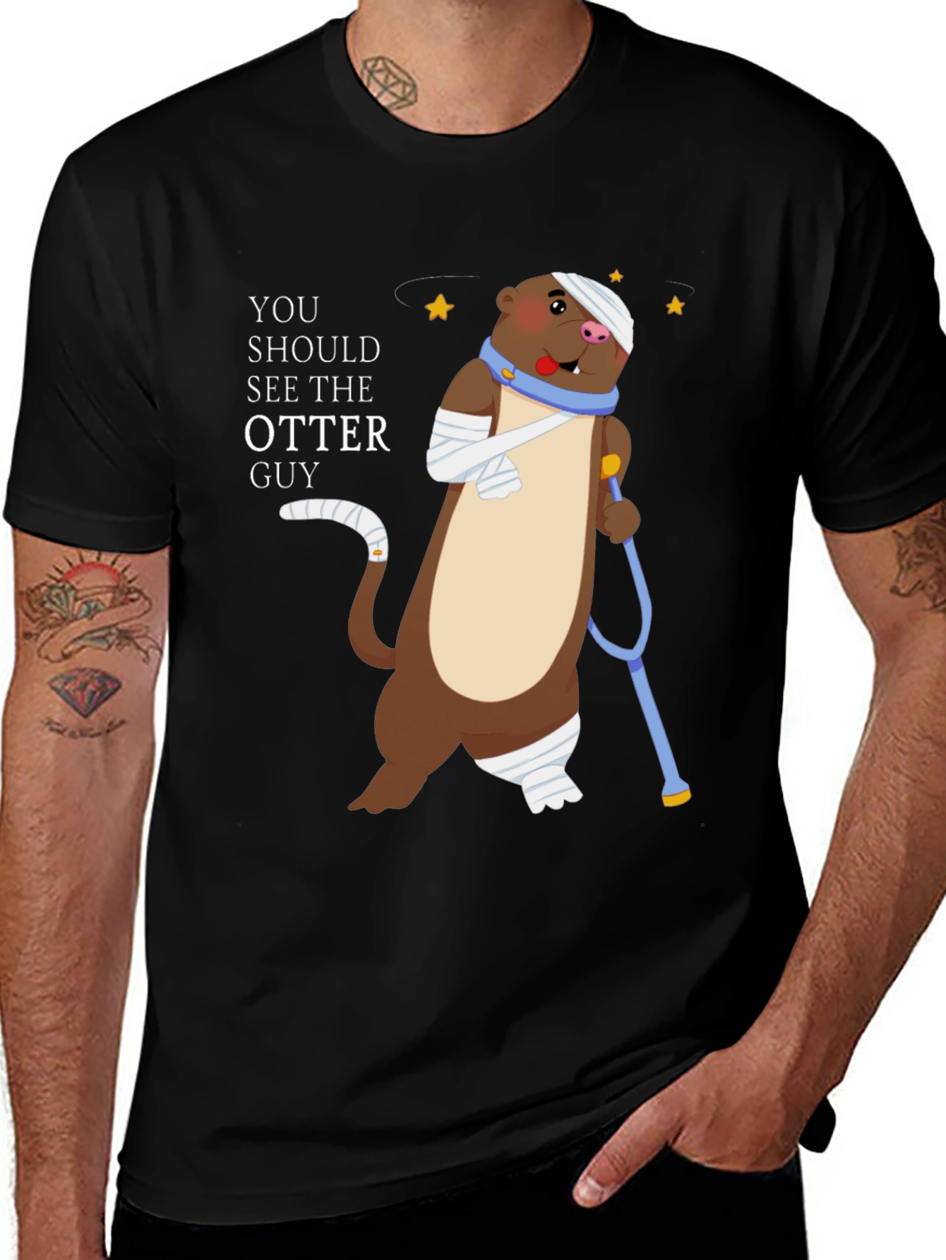 Variant 9 of Funny Otter Graphic Tee - See The Otter Guy T-Shirt