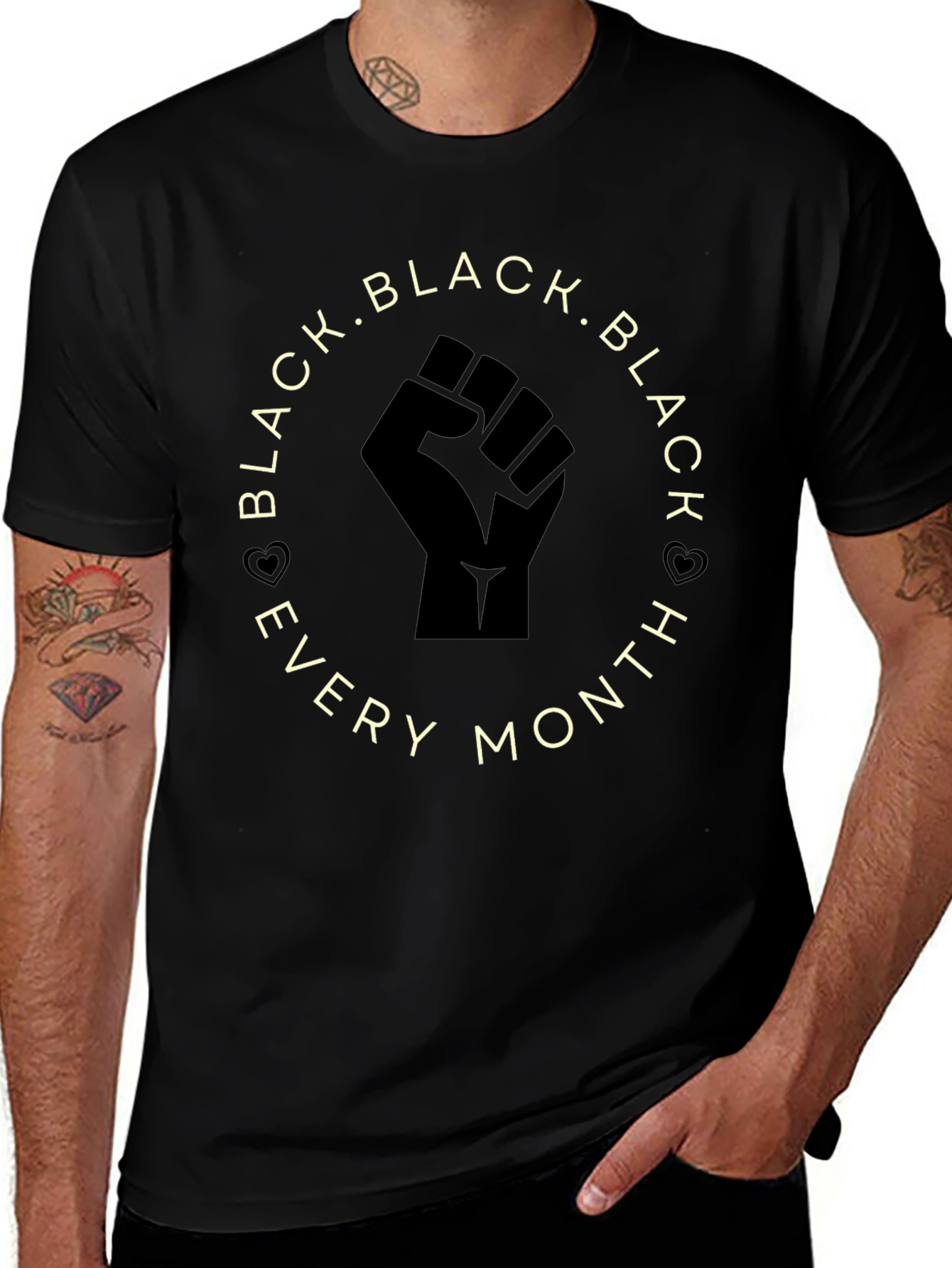 Variant 11 of Black Every Month Fist T-Shirt
