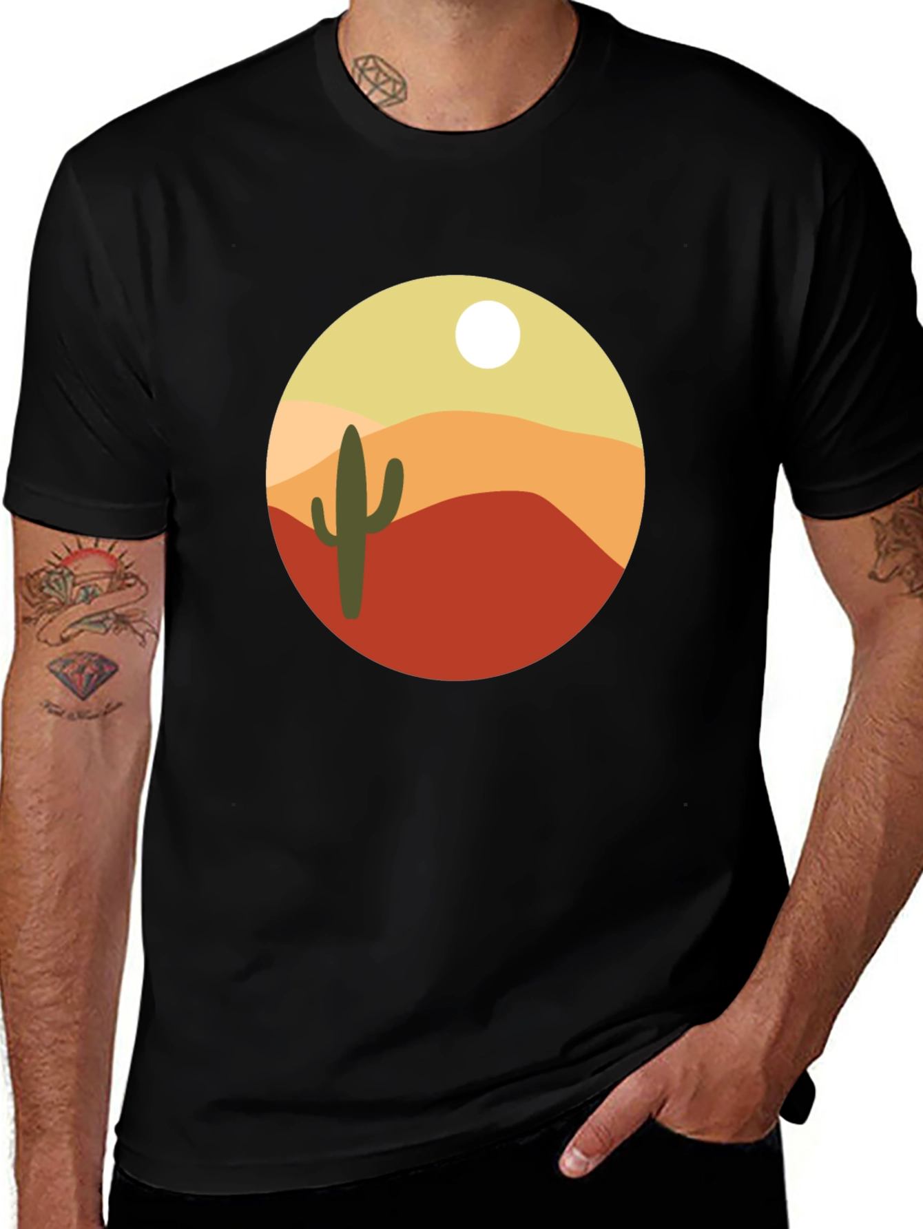 Variant 21 of Desert Cactus Graphic Tee - Soft Cotton Casual Shirt