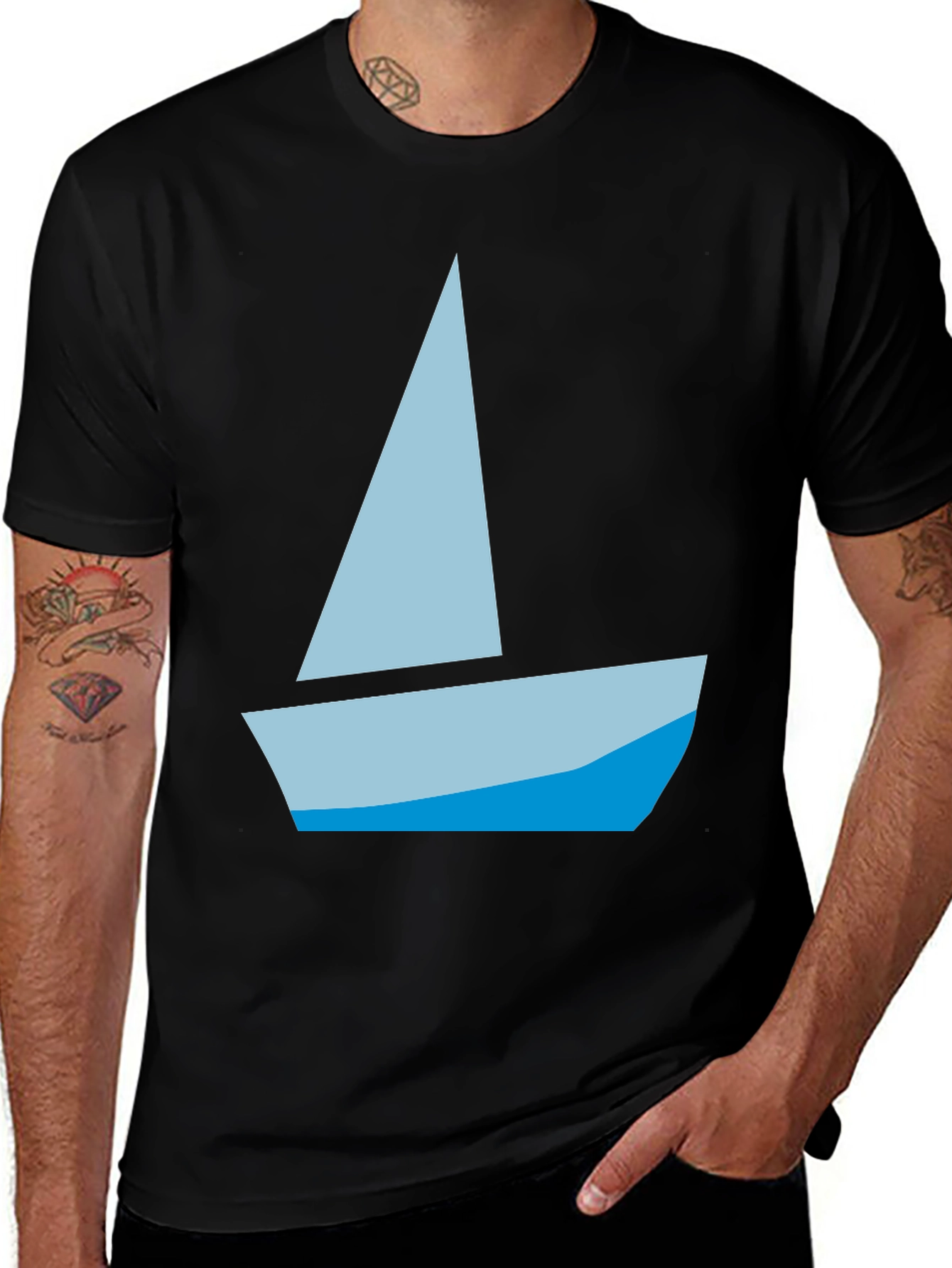 Variant 11 of Sailboat Graphic Tee - Casual Comfort