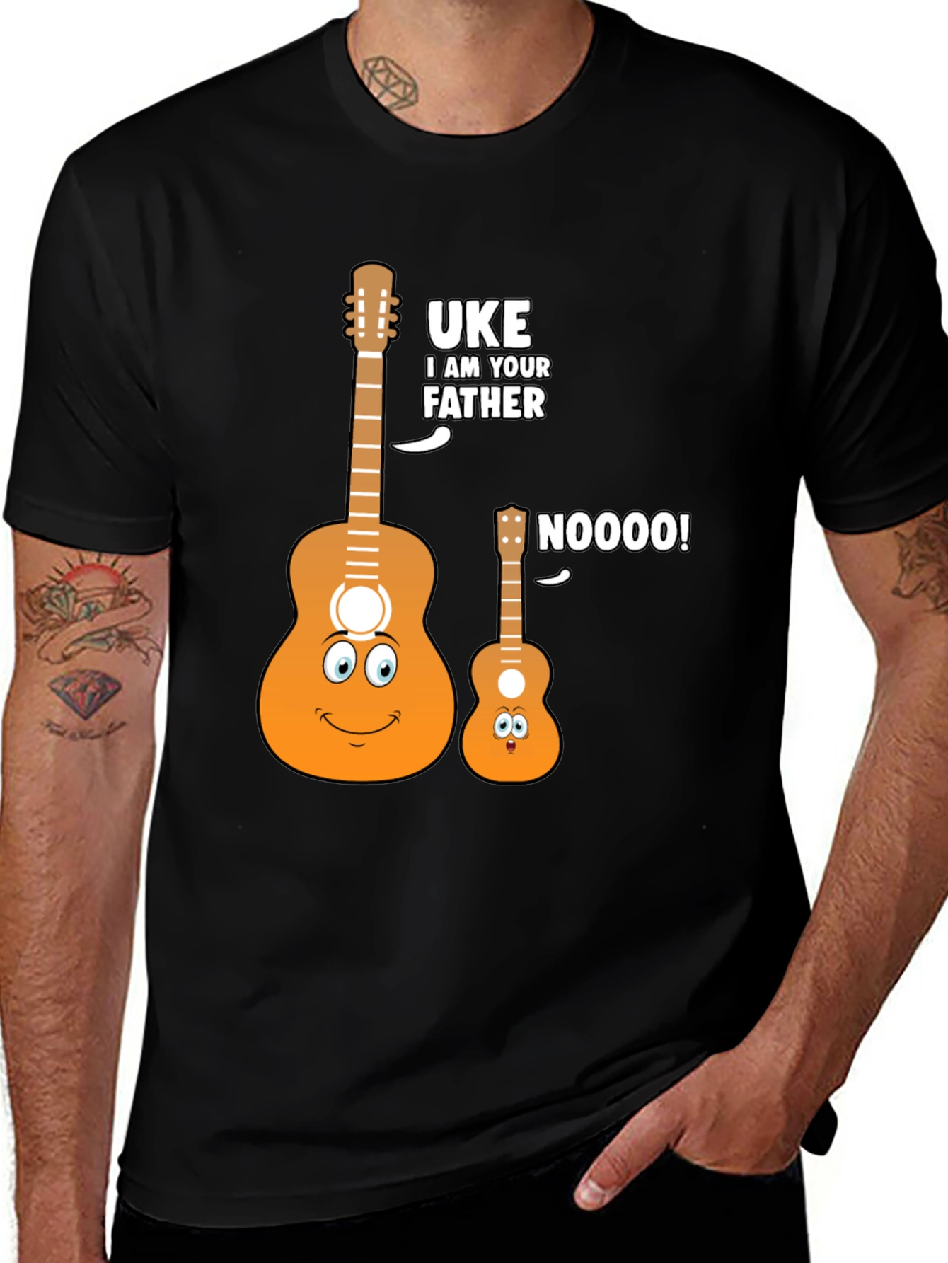 Variant 15 of Uke I am Your Father Black Graphic Tee