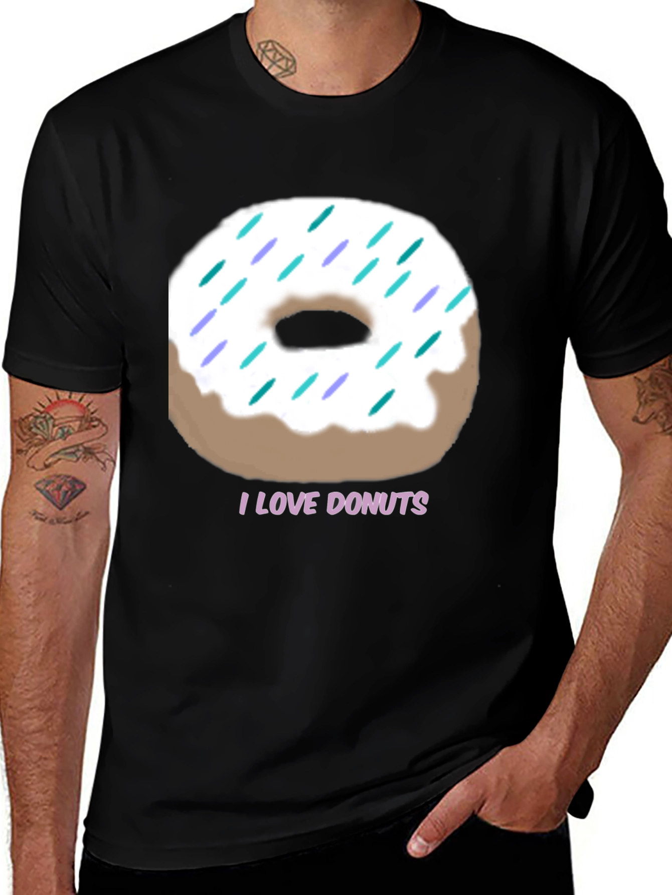 Variant 28 of I Love Donuts Graphic Tee - Casual Comfort