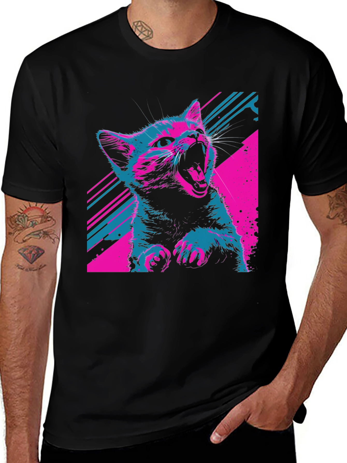 Variant 3 of Vaporwave Cat T-Shirt