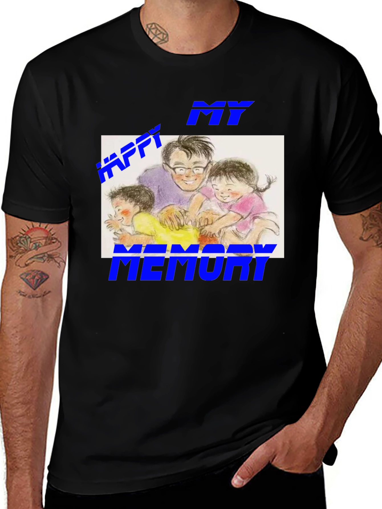 Happy Memory T-Shirt: Comfortable Crew Neck Tee