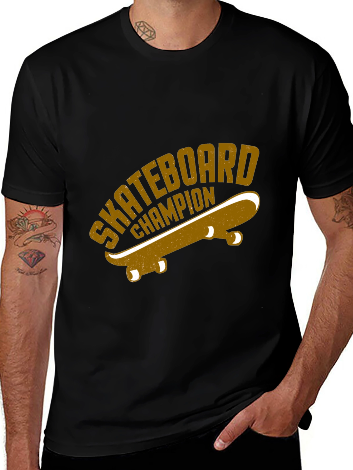 Skateboard Champion Graphic Tee - Retro Style