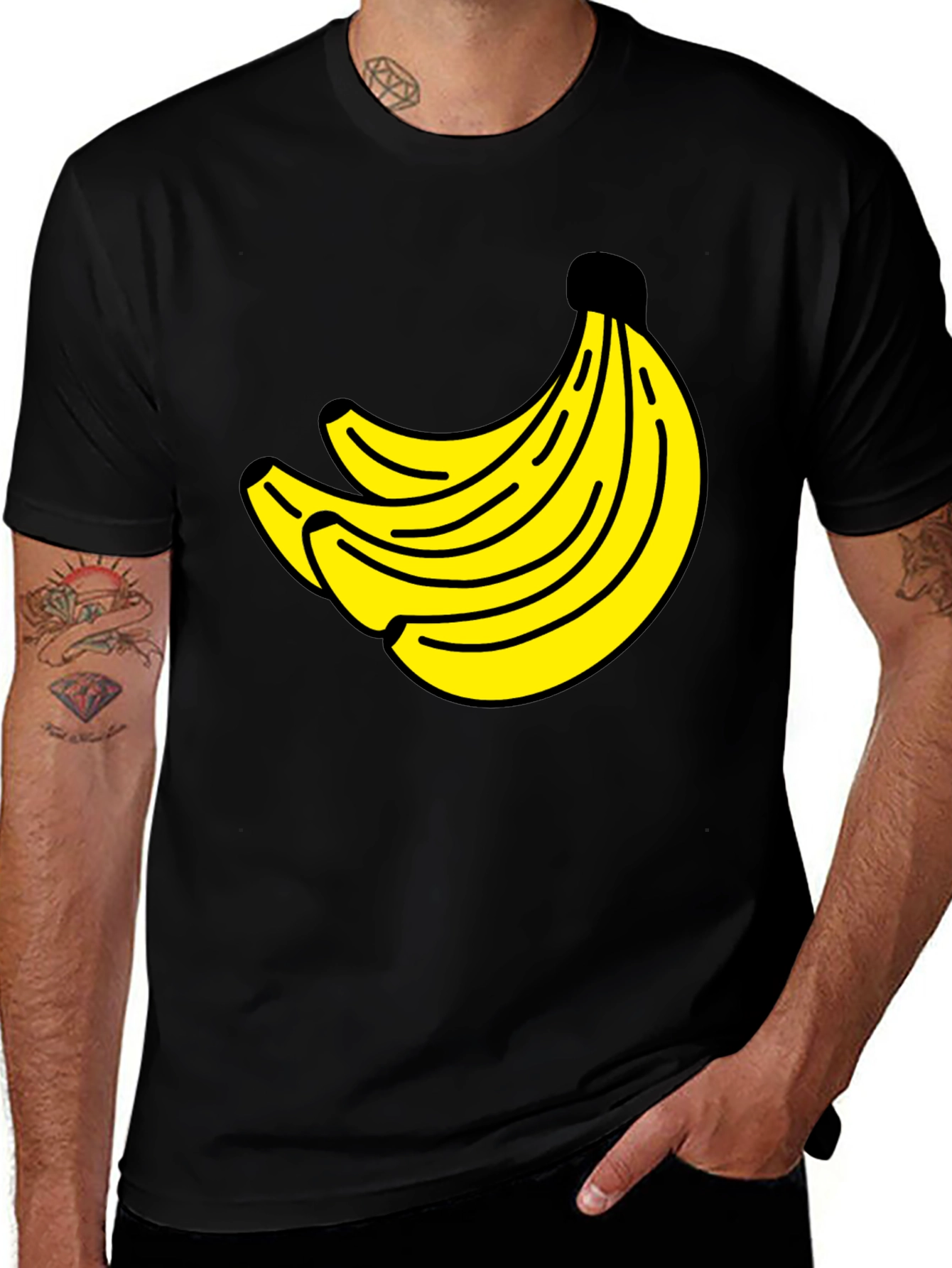 Variant 4 of Banana Bunch Graphic Tee - Classic Crew Neck