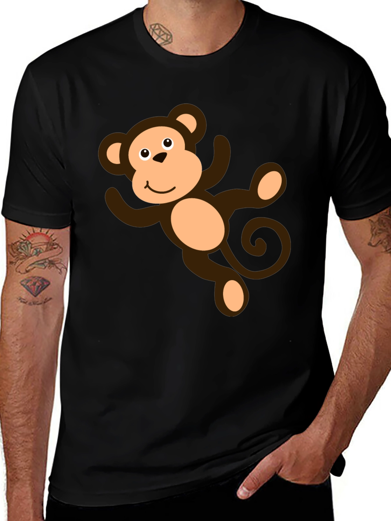 Variant 18 of Cartoon Monkey Graphic Tee