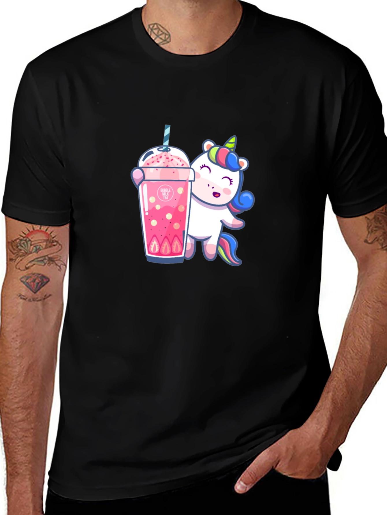 Variant 9 of Unicorn Bubble Tea Graphic T-Shirt