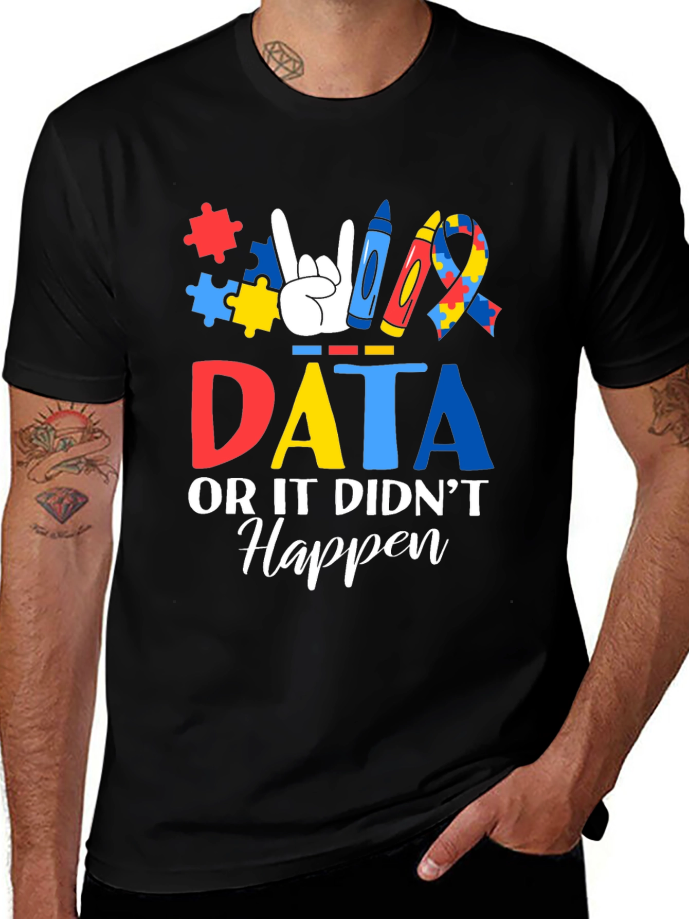Autism Awareness Data Graphic T-Shirt
