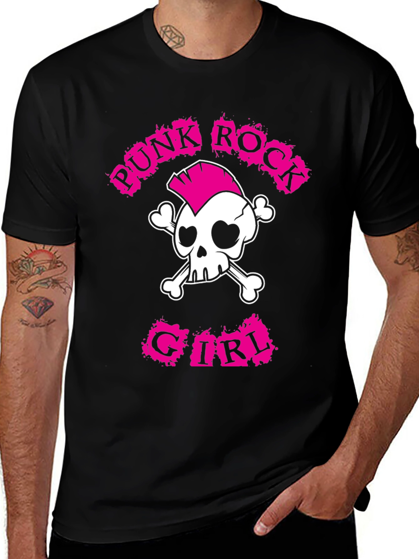 Punk Rock Girl T-Shirt: Skull & Crossbones Tee