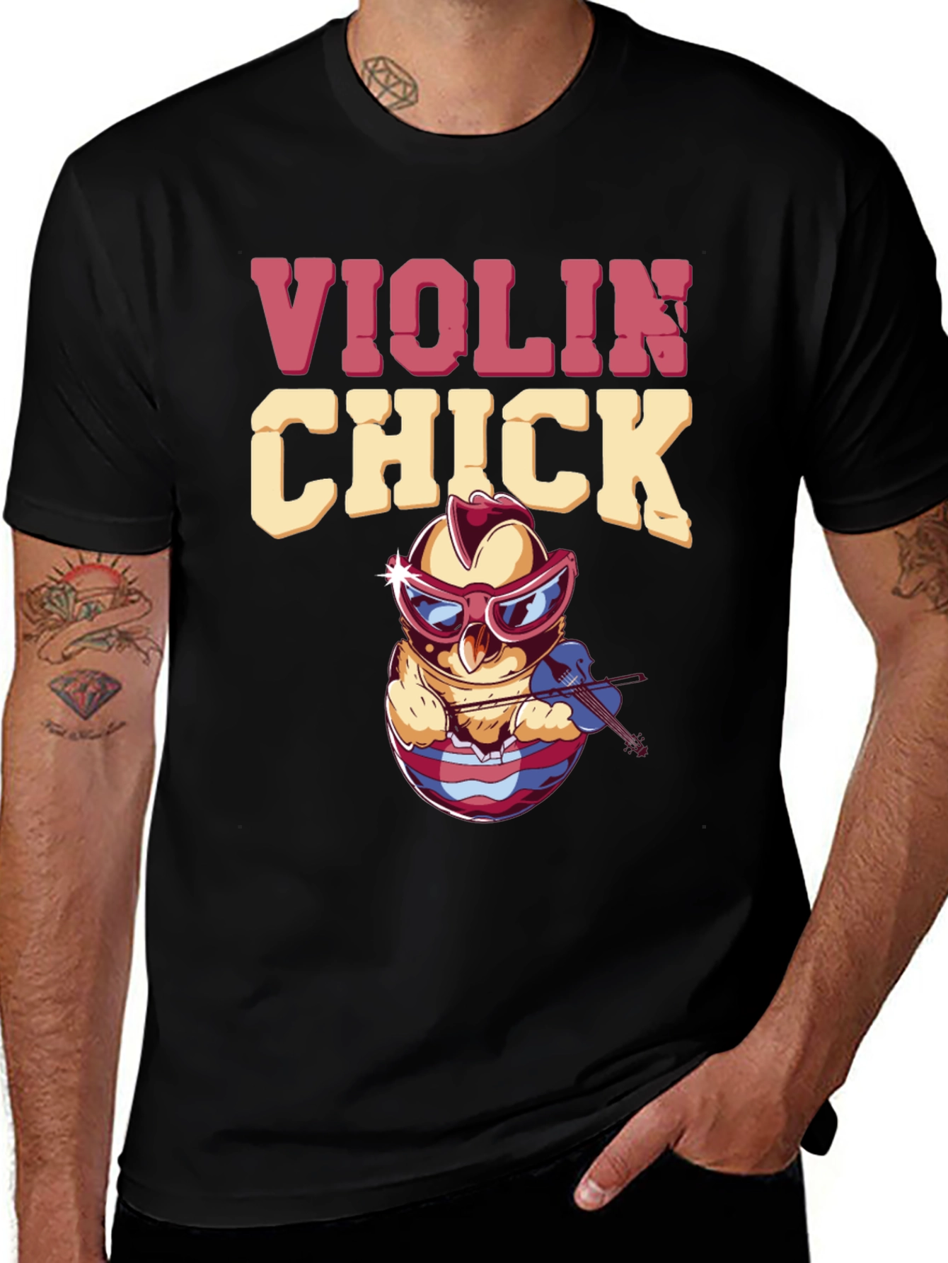 Violin Chick T-Shirt - Quirky Music Lover Tee