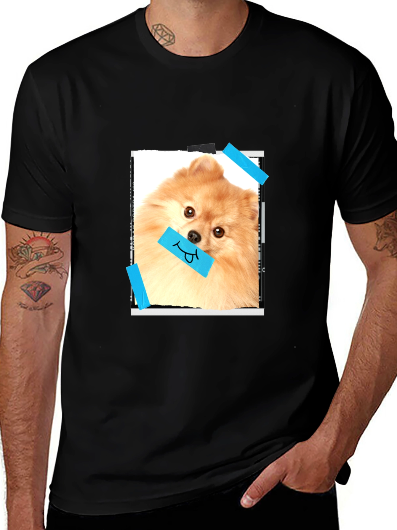 Variant 12 of Dog Lover's Tee: Pomeranian Portrait Graphic T-Shirt
