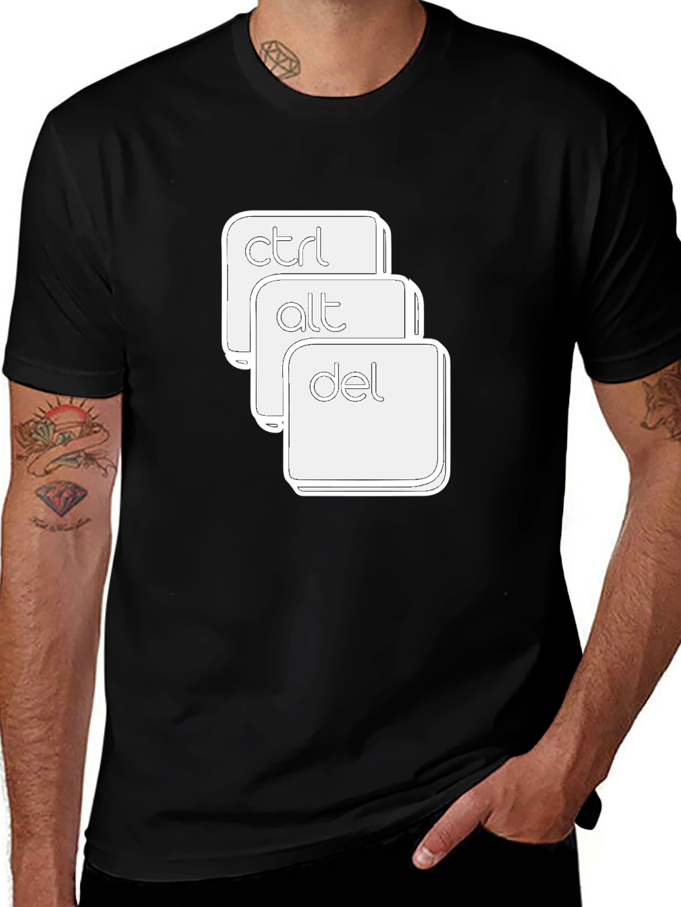 Ctrl Alt Del Graphic Tee - Black Cotton T-Shirt