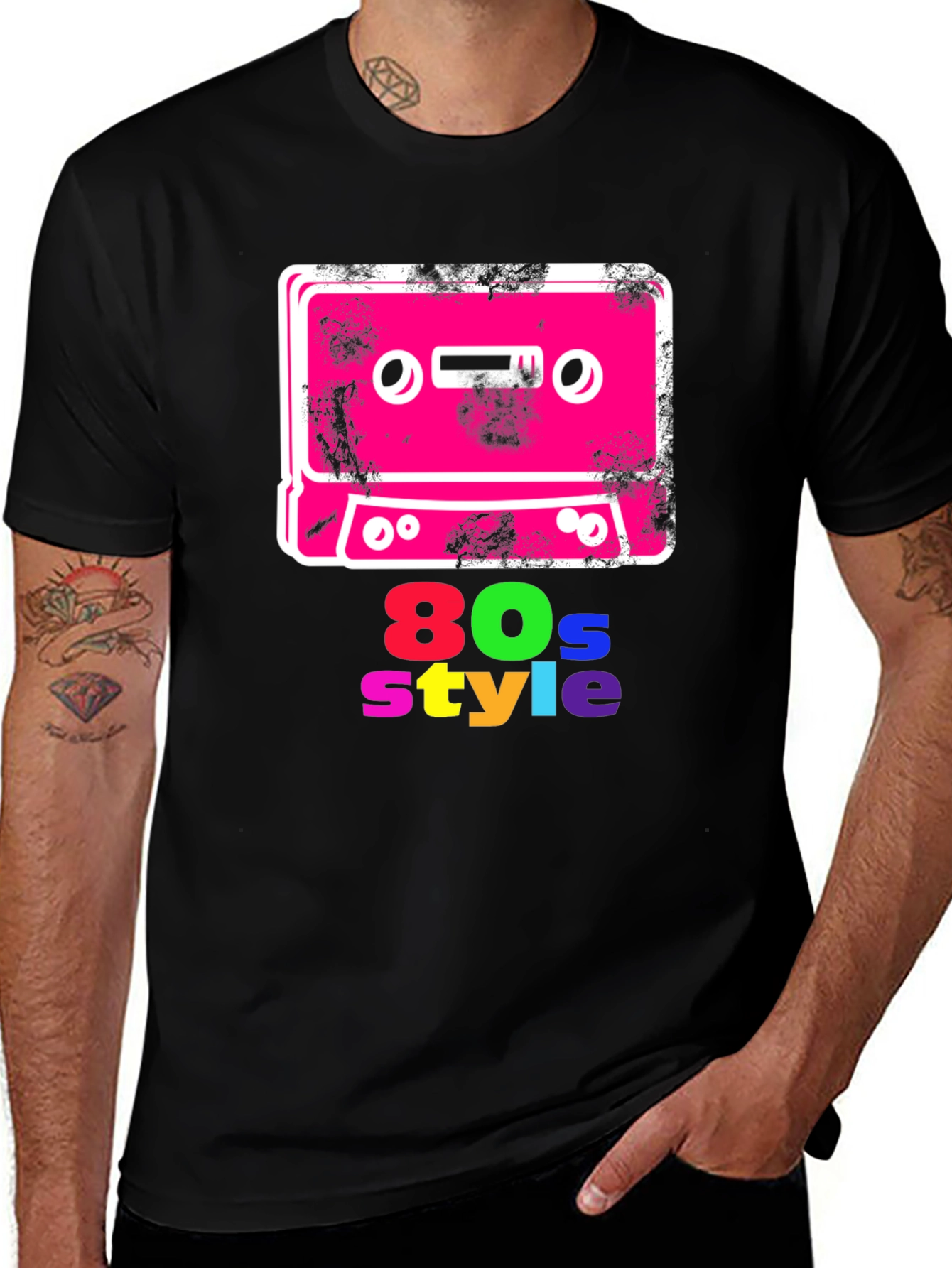 Retro 80s Style Cassette Tape Graphic T-Shirt