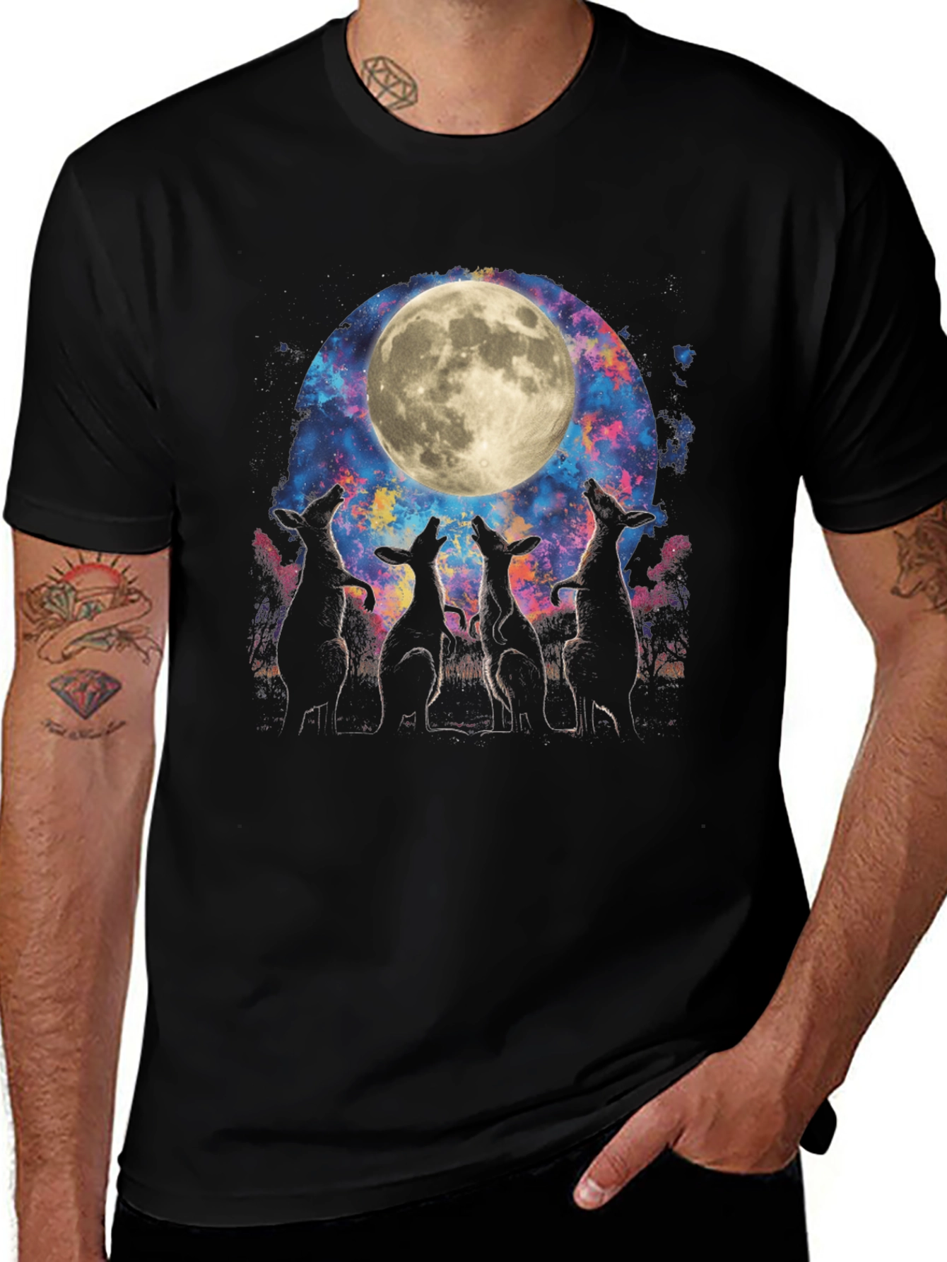Wolf Moon Galaxy T-Shirt