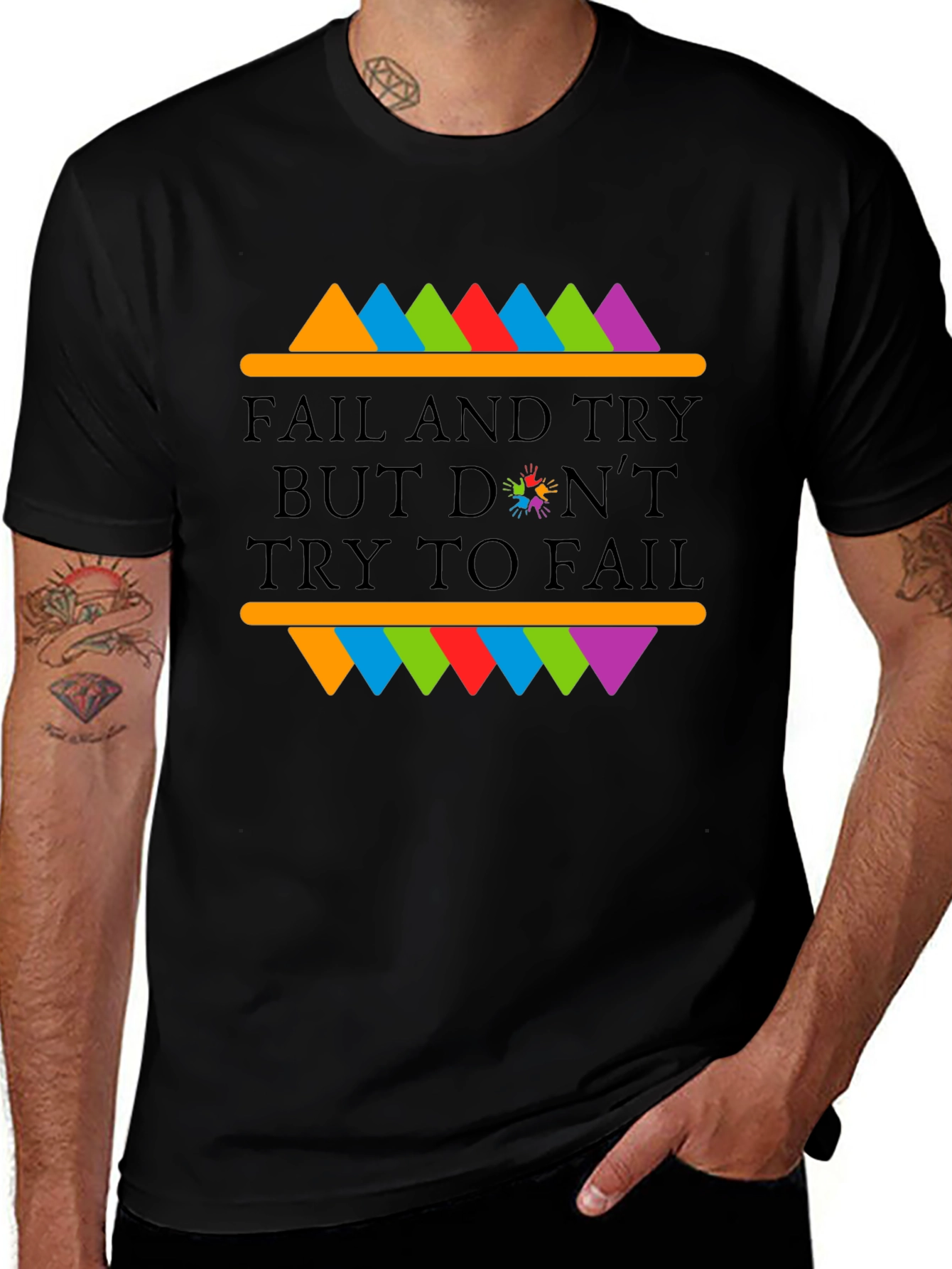 Variant 29 of Inspirational Graphic Tee - Fail and Try