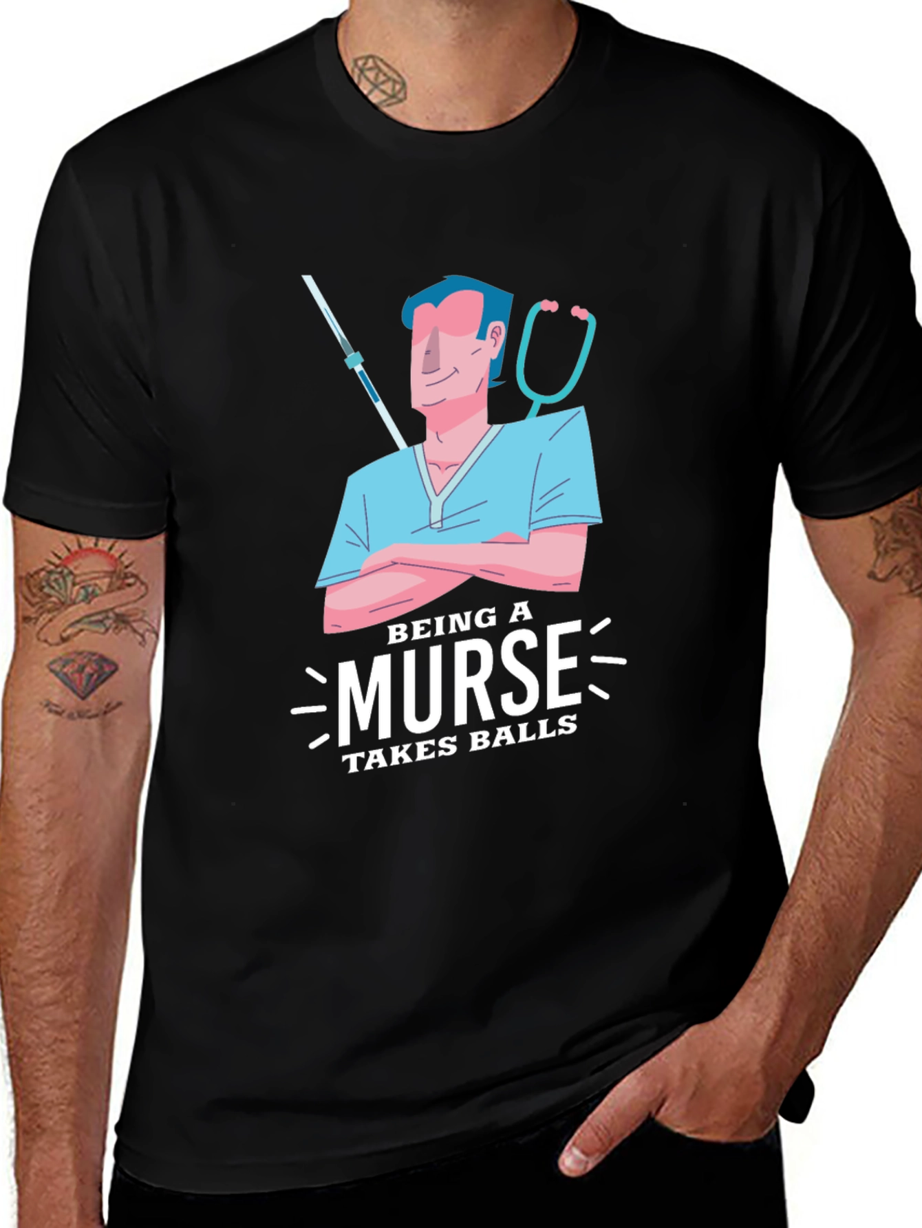 Variant 29 of Nurse Humor T-Shirt - "Takes Balls" Graphic Tee