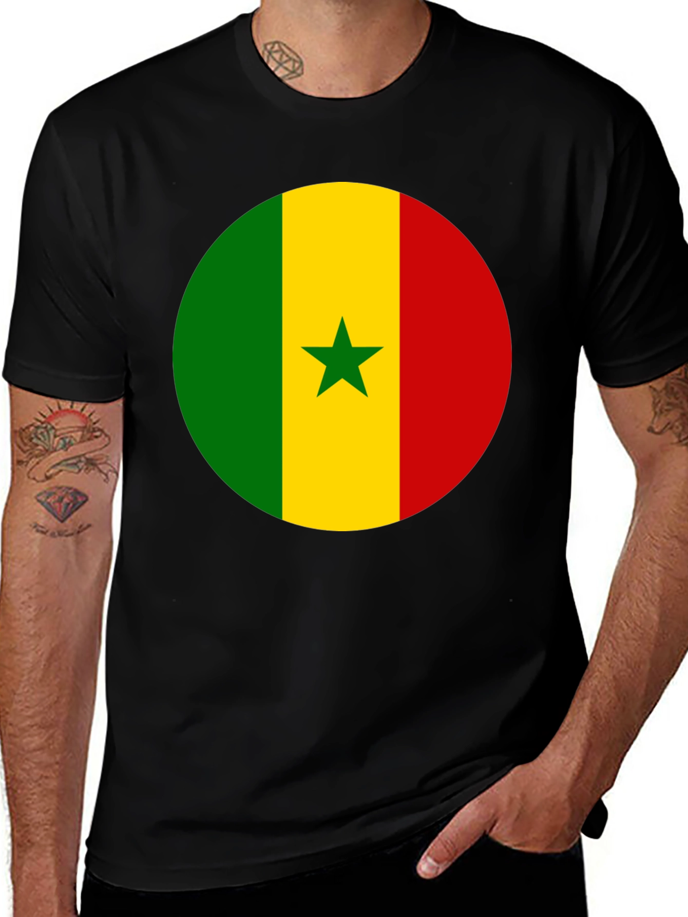 Variant 6 of Senegal Flag T-Shirt - Stylish Patriotic Tee