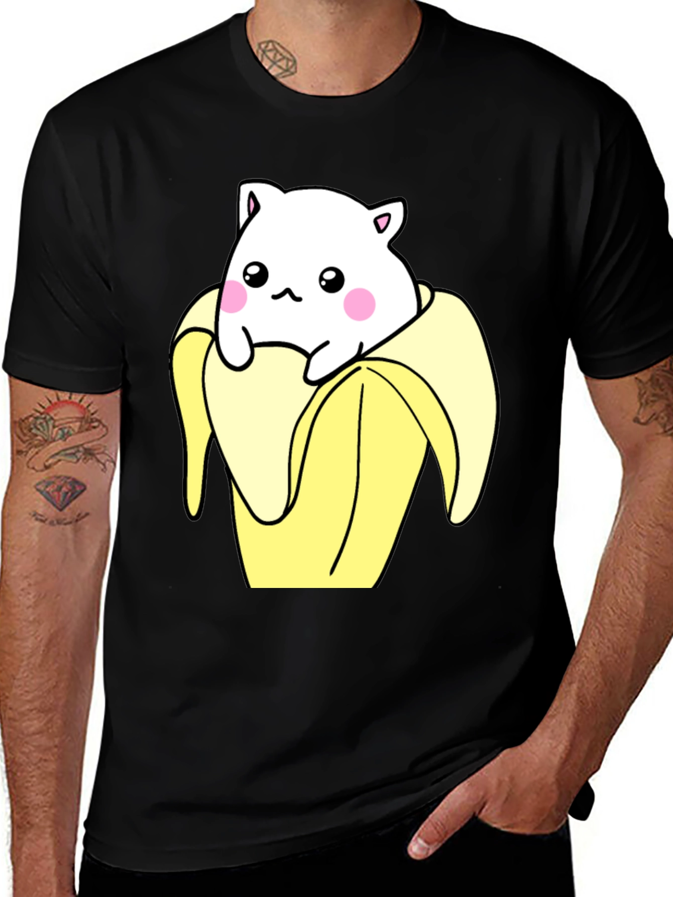 Variant 17 of Banana Cat T-Shirt - Kawaii Style!