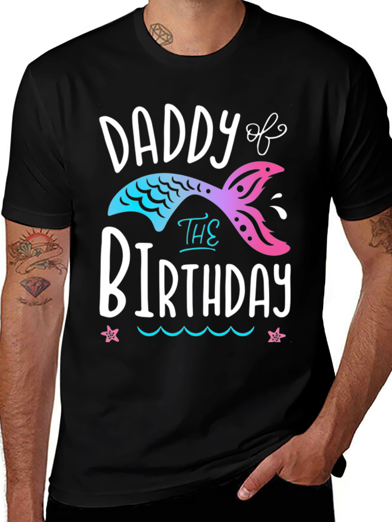 Variant 9 of Daddy of the Birthday Mermaid Tail T-Shirt