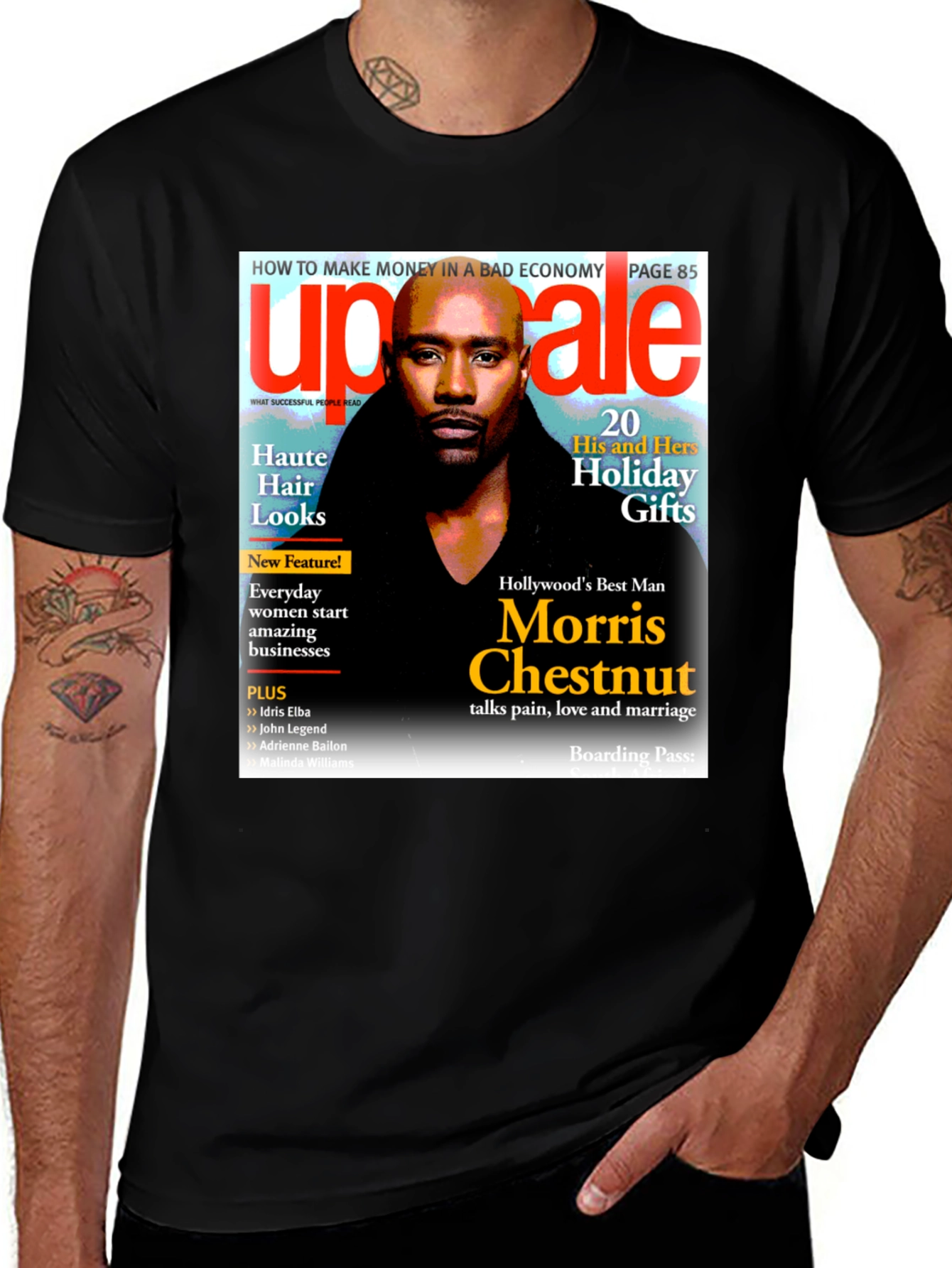 Morris Chestnut Magazine Cover T-Shirt