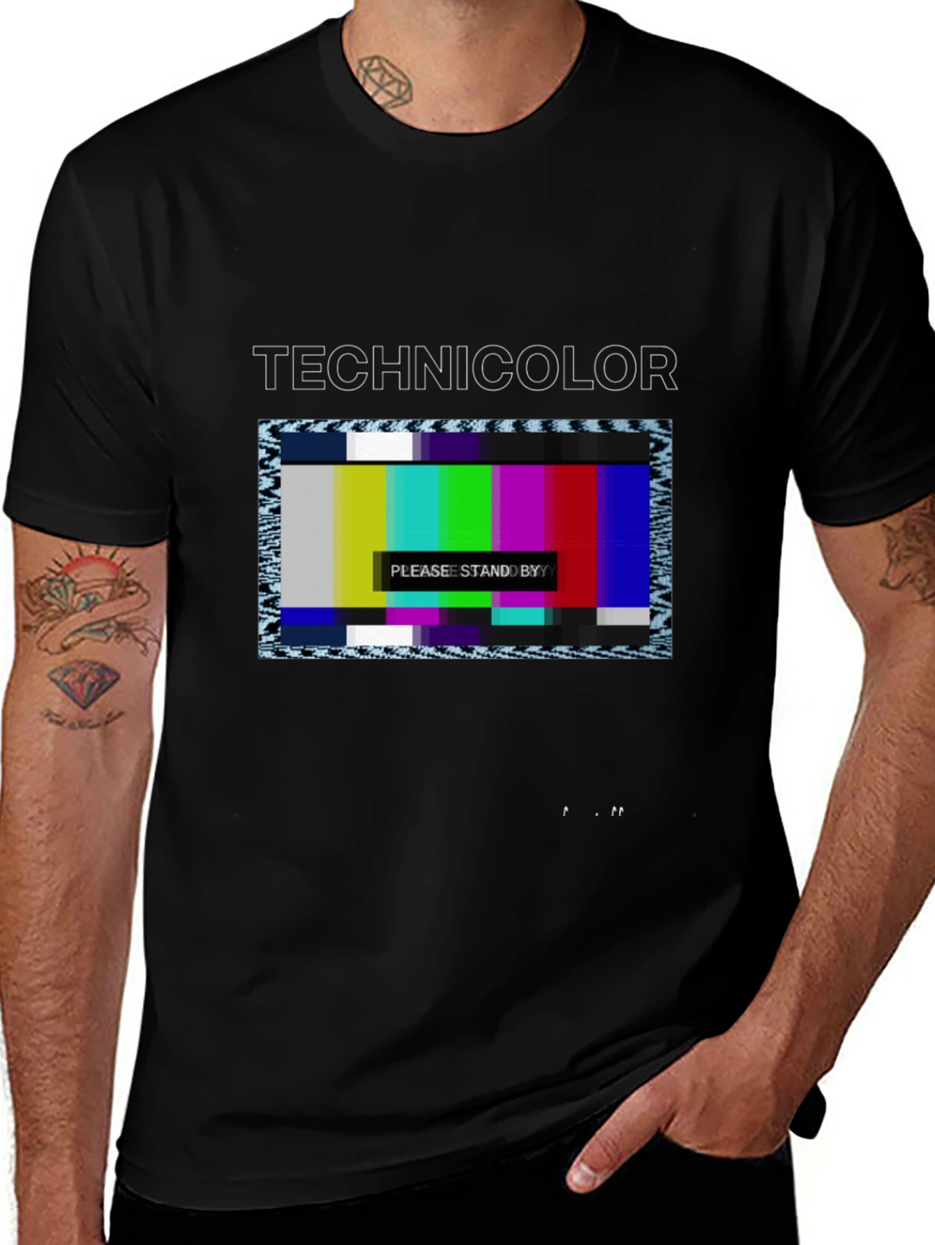 Variant 6 of Technicolor Standby Pattern Graphic T-Shirt