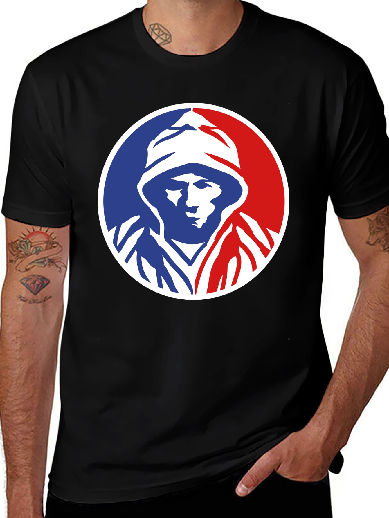 Variant 29 of Patriotic Fisherman T-Shirt: USA Colors