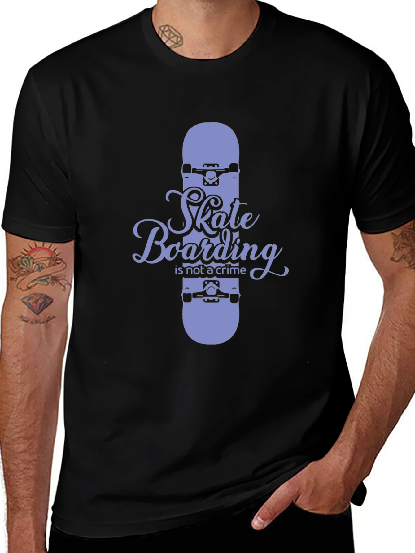 Variant 10 of Skateboarding T-Shirt - Skateboarding is Not a Crime