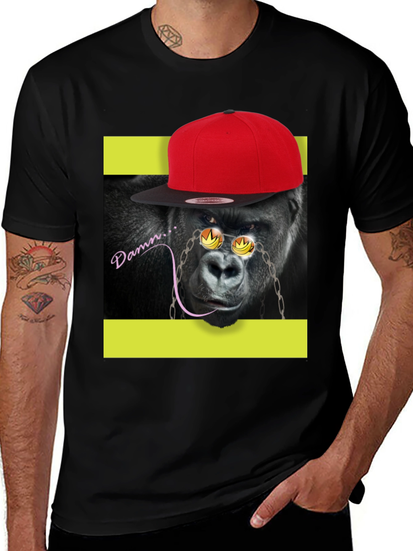 Cool Gorilla Tee: Funky Ape in Shades & Hat