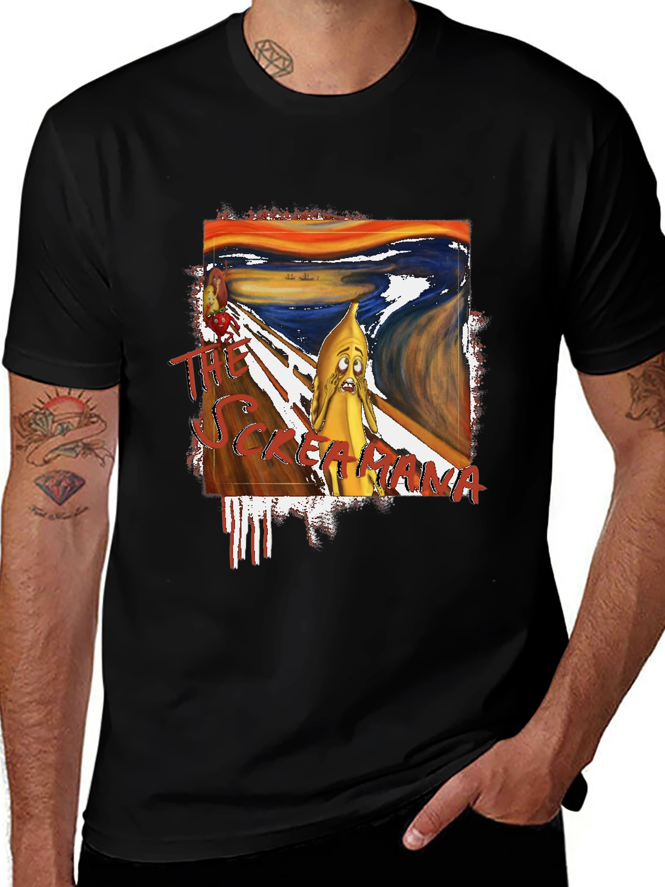 The Scream Banana T-Shirt - Unique Art Tee