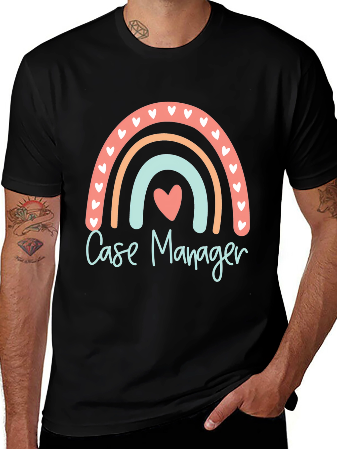 Case Manager Rainbow Heart T-Shirt