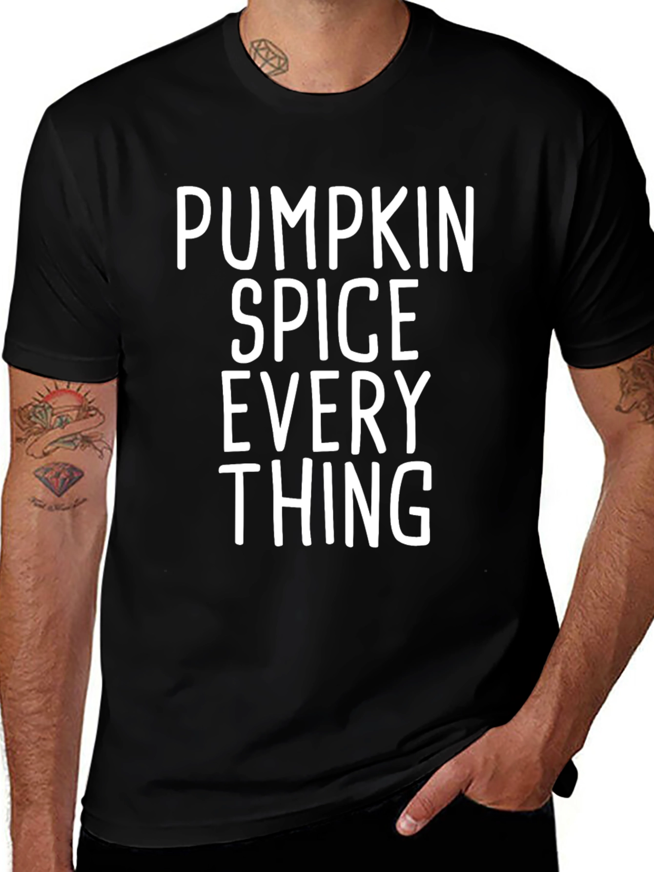 Variant 6 of Pumpkin Spice Everything Black T-Shirt