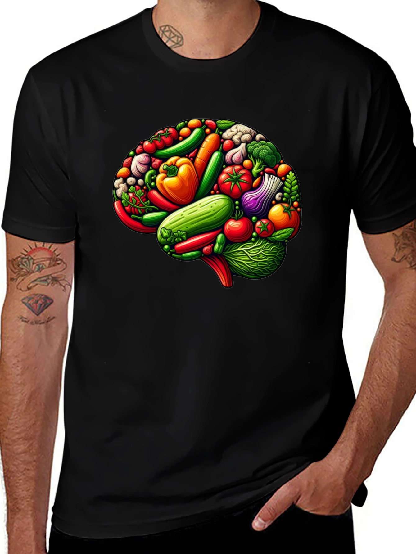 Variant 8 of Vegetable Brain T-Shirt - Healthy Mind Apparel
