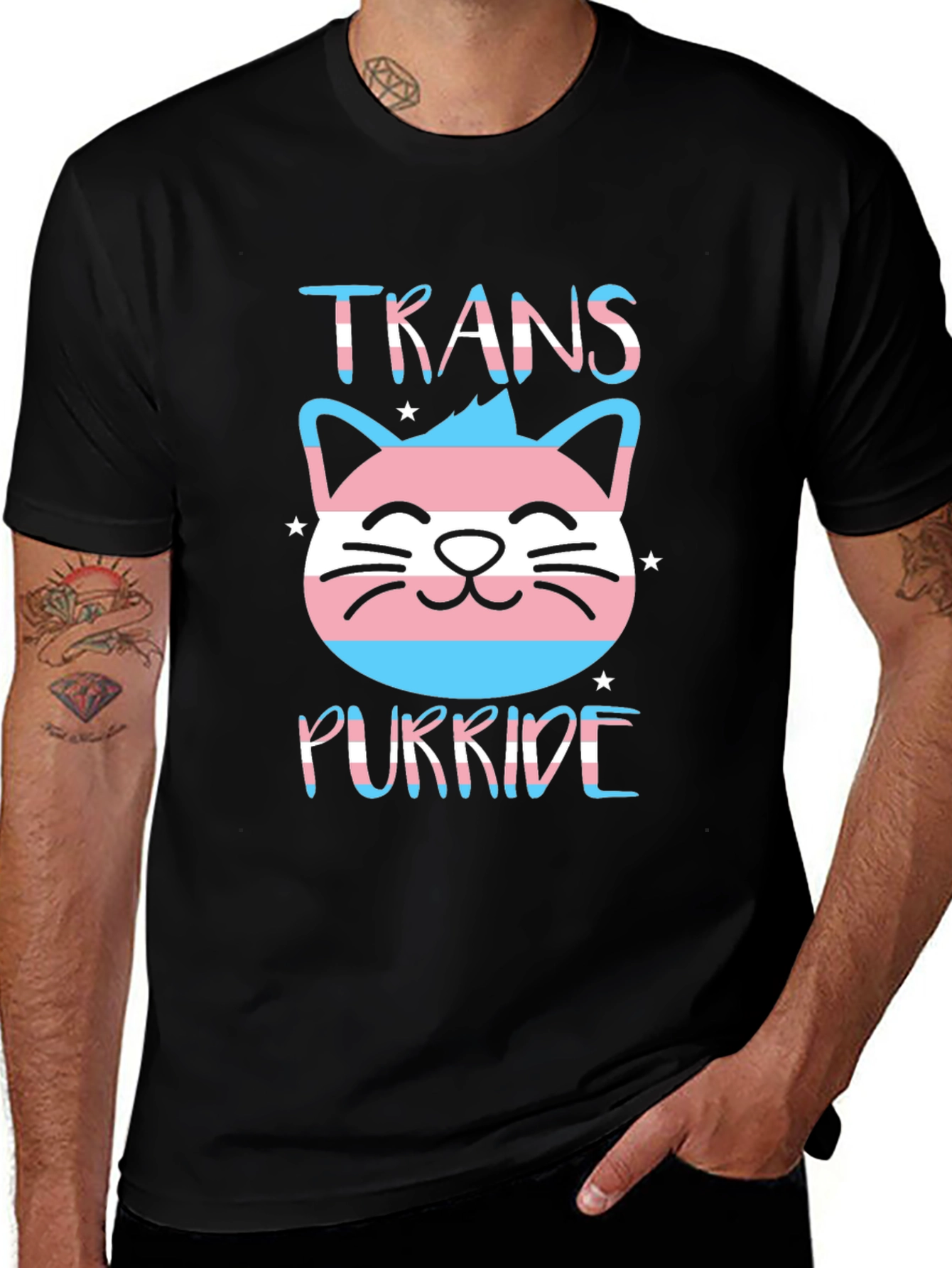 Variant 8 of Trans Purride Cat T-Shirt