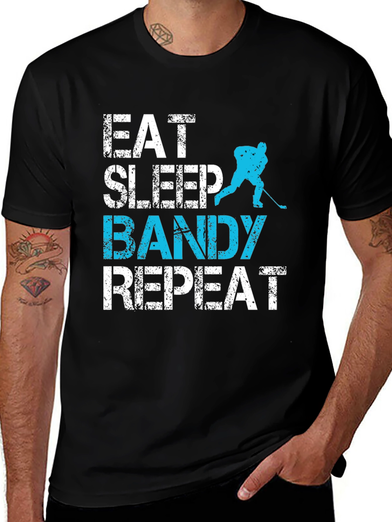 Variant 5 of Eat Sleep Bandy Repeat T-Shirt