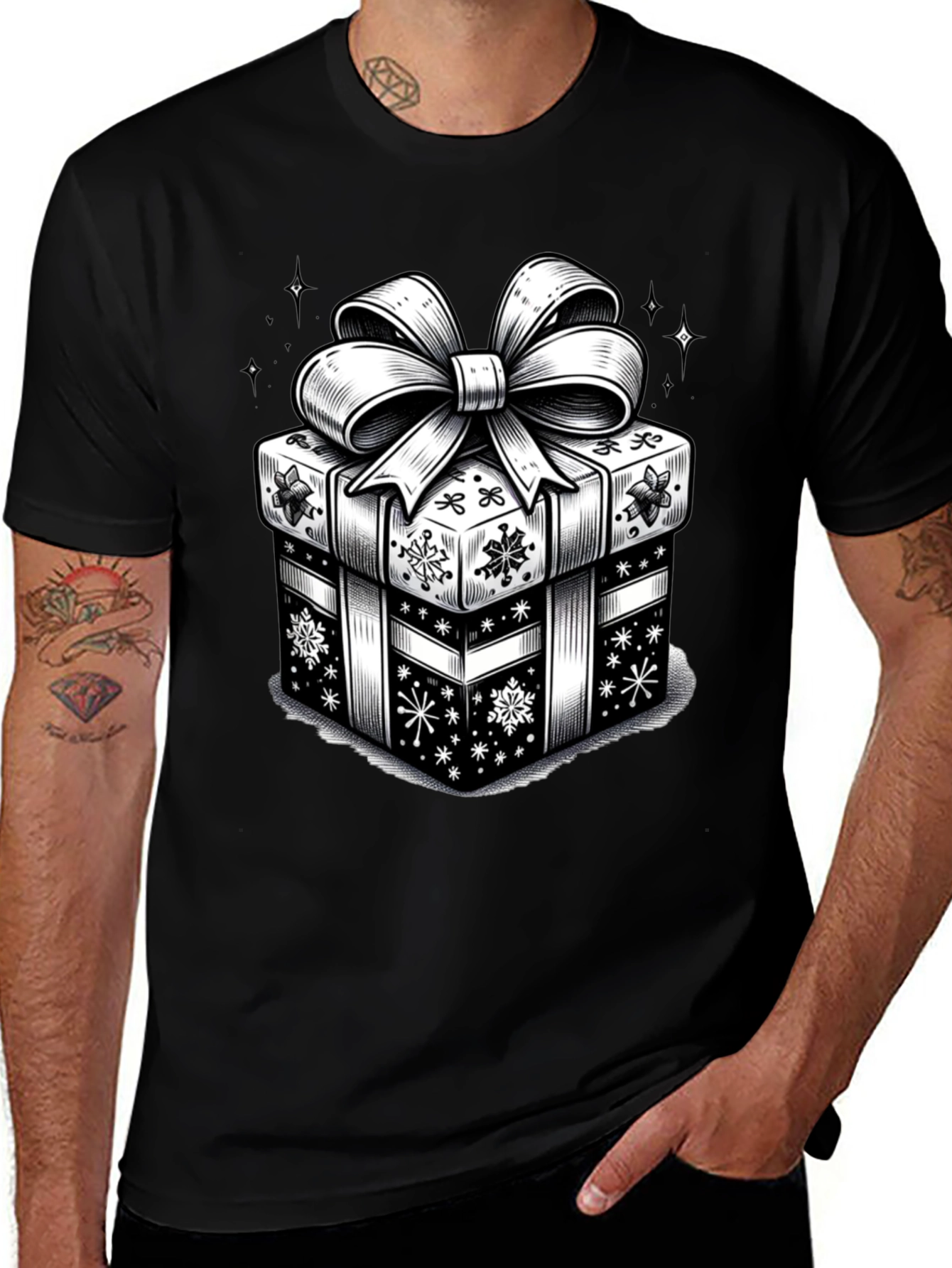 Variant 16 of Festive Gift Box Graphic Tee