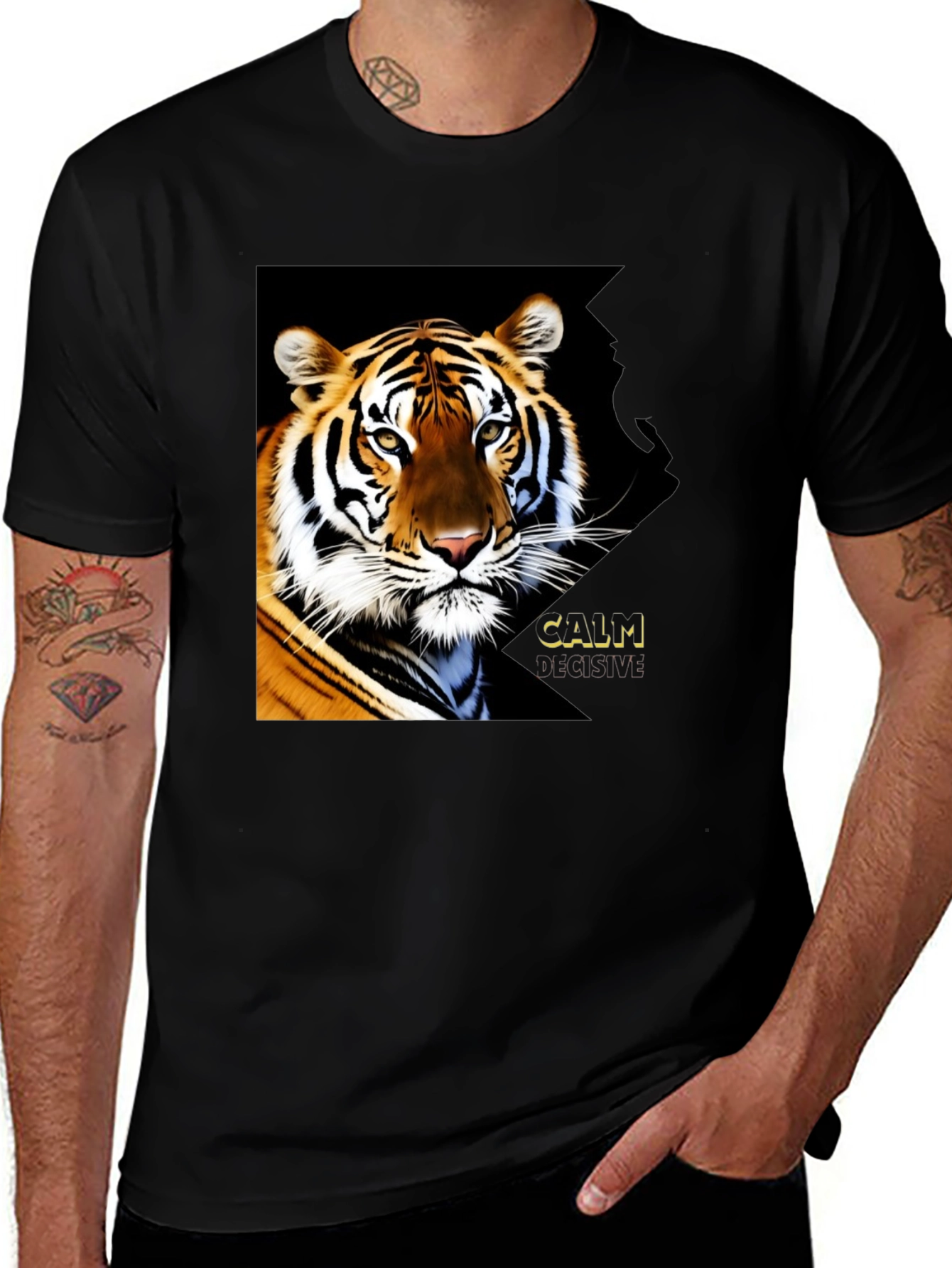 Variant 6 of Tiger Graphic T-Shirt - Calm Decisive