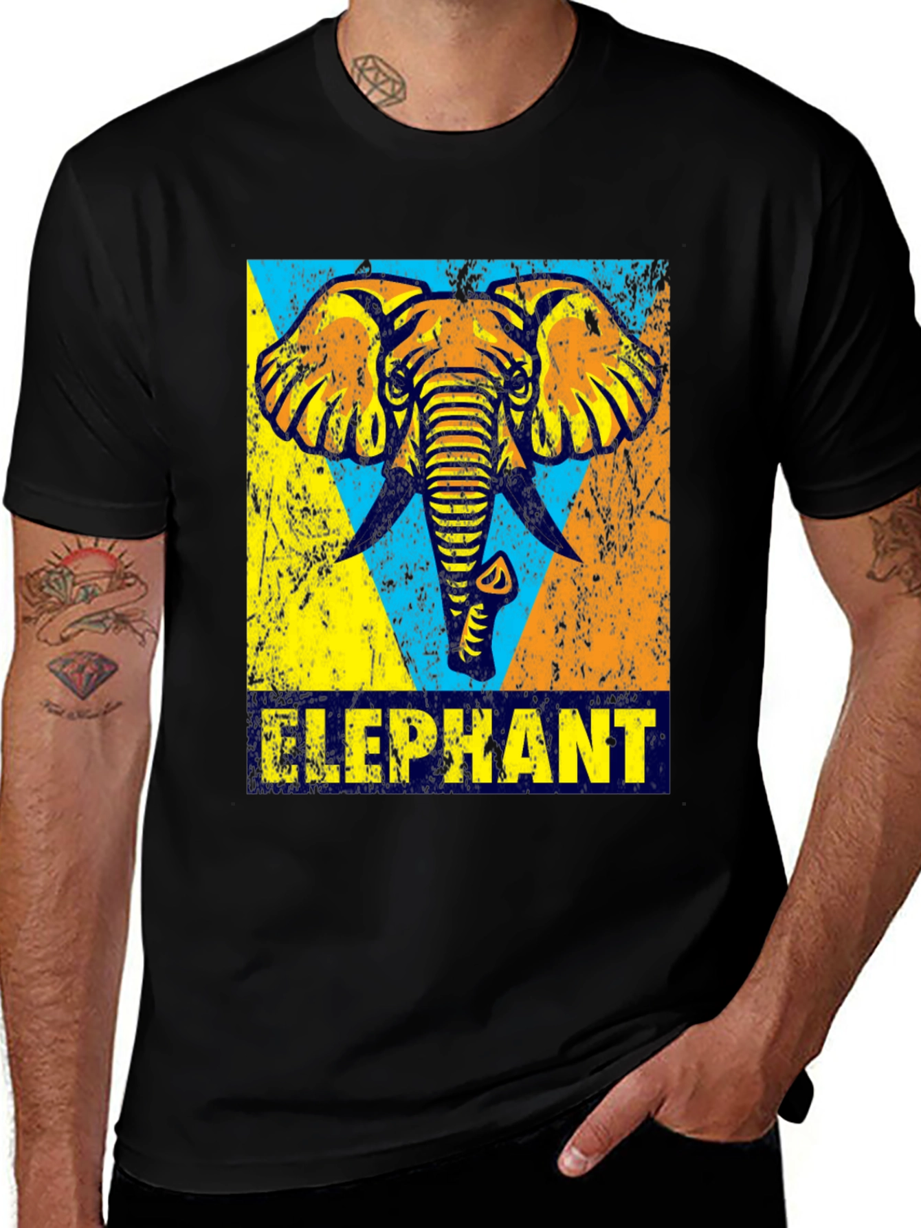Variant 7 of Elephant Graphic Print T-Shirt