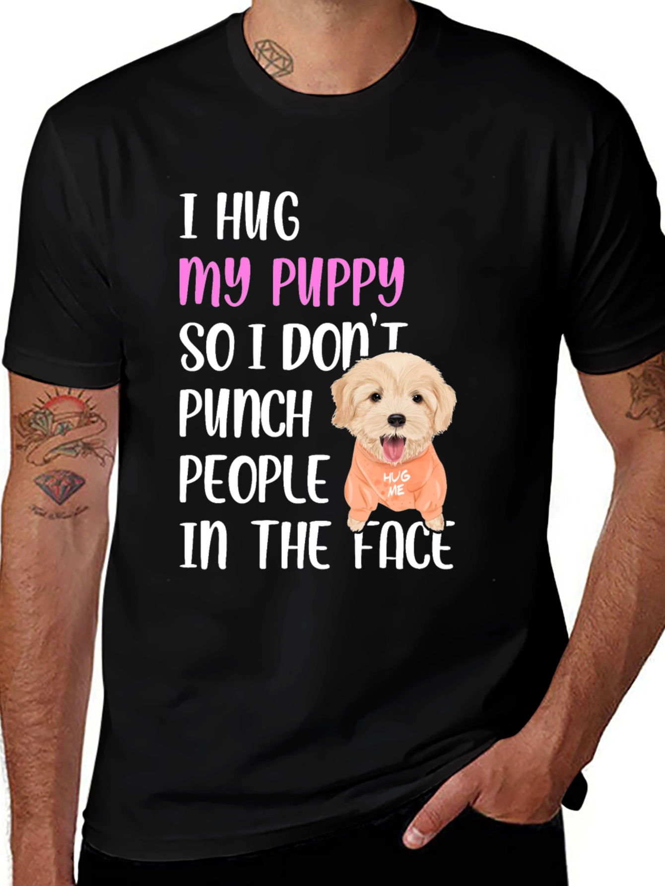 Variant 21 of I Hug My Puppy T-Shirt