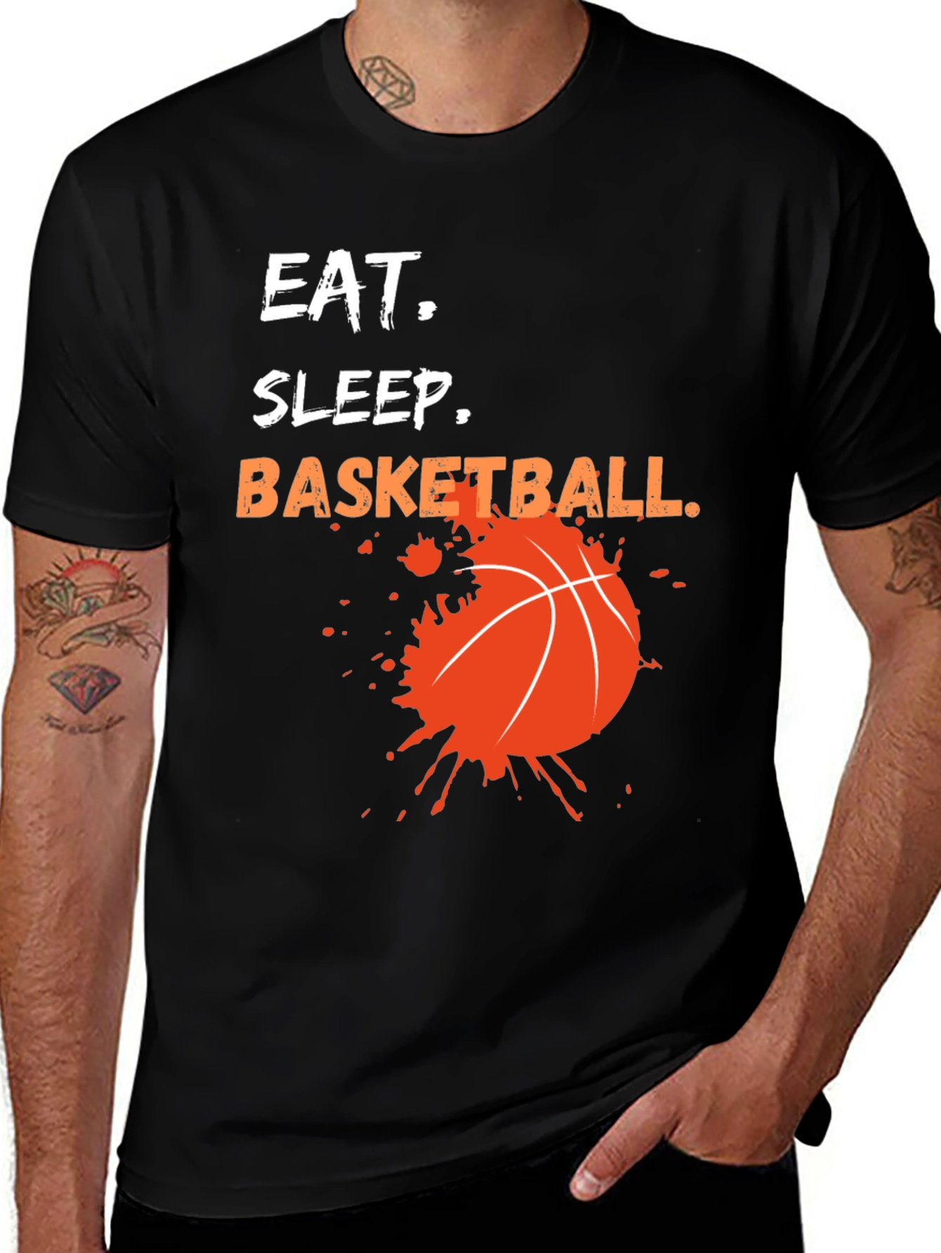 Variant 25 of Eat Sleep Basketball T-Shirt Graphic Tee