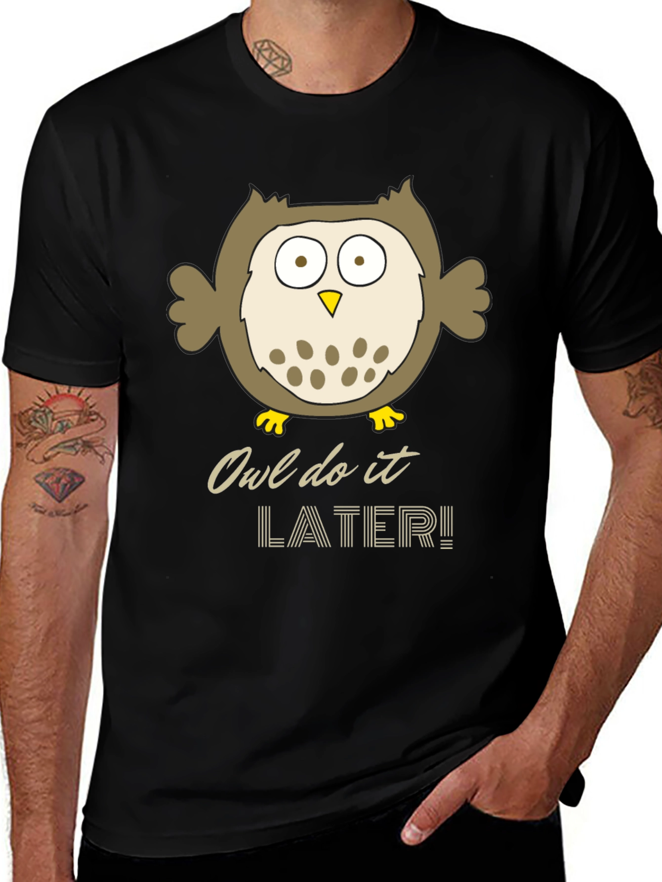 Variant 14 of Owl Do It Later T-Shirt
