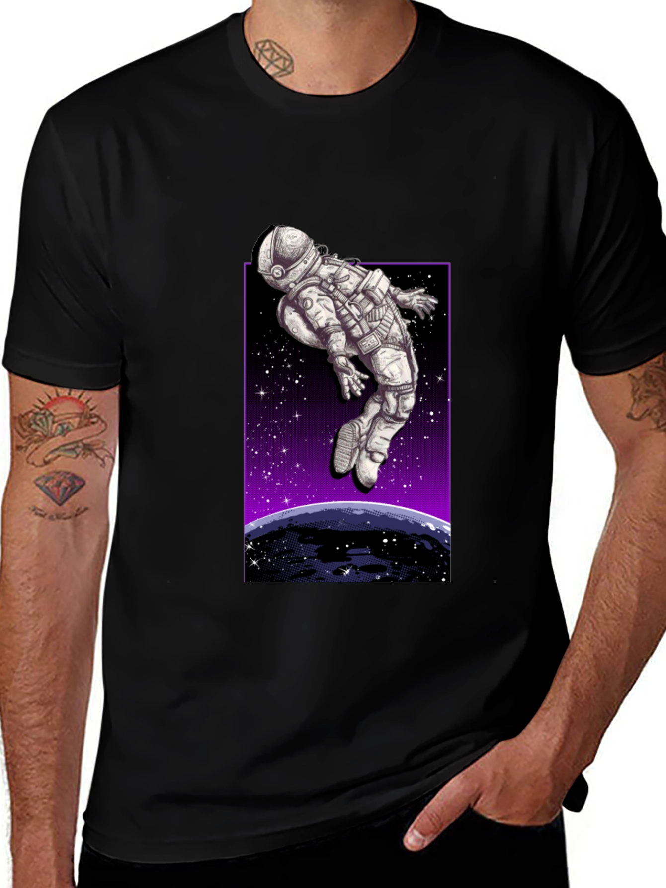 Variant 4 of Astronaut in Space T-Shirt