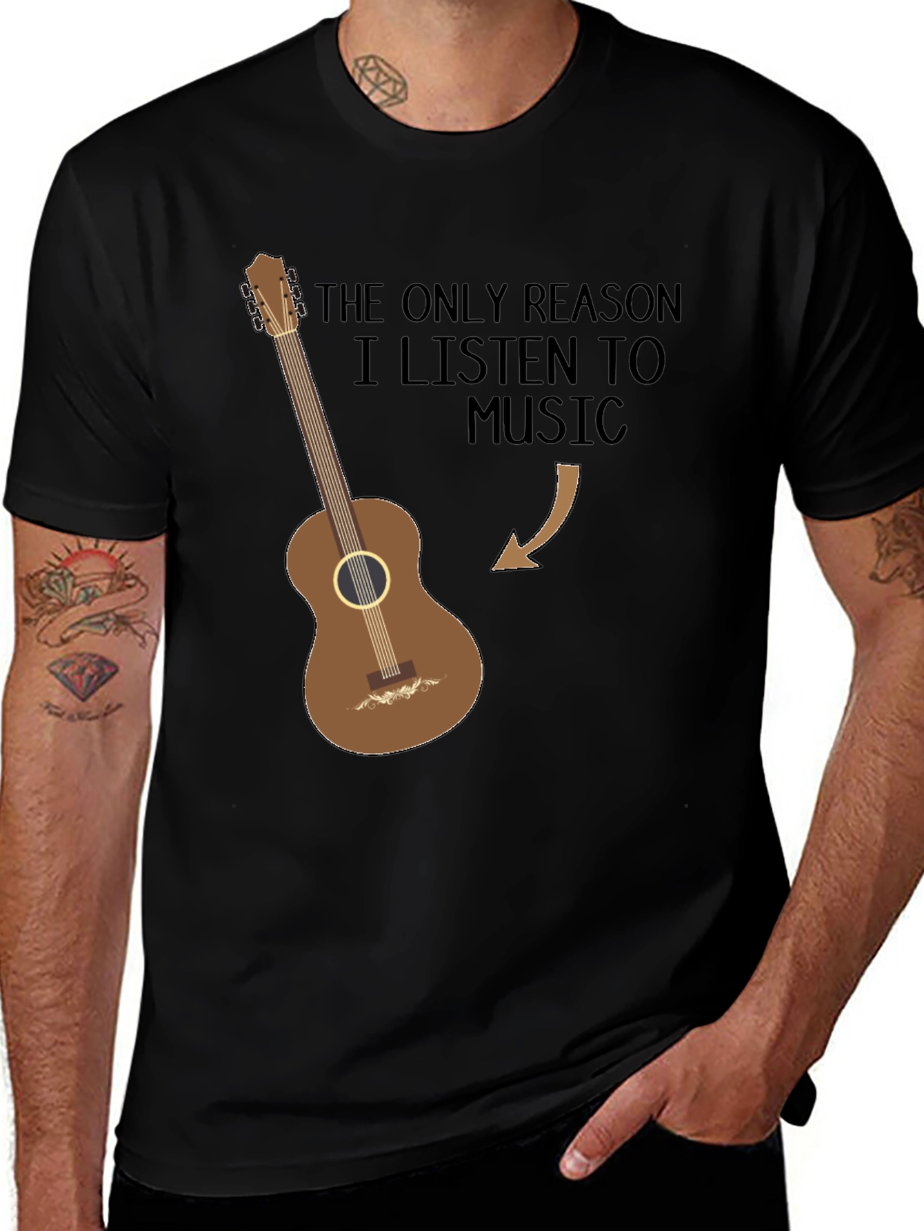 Variant 8 of Guitar Music Lover T-Shirt - The Only Reason