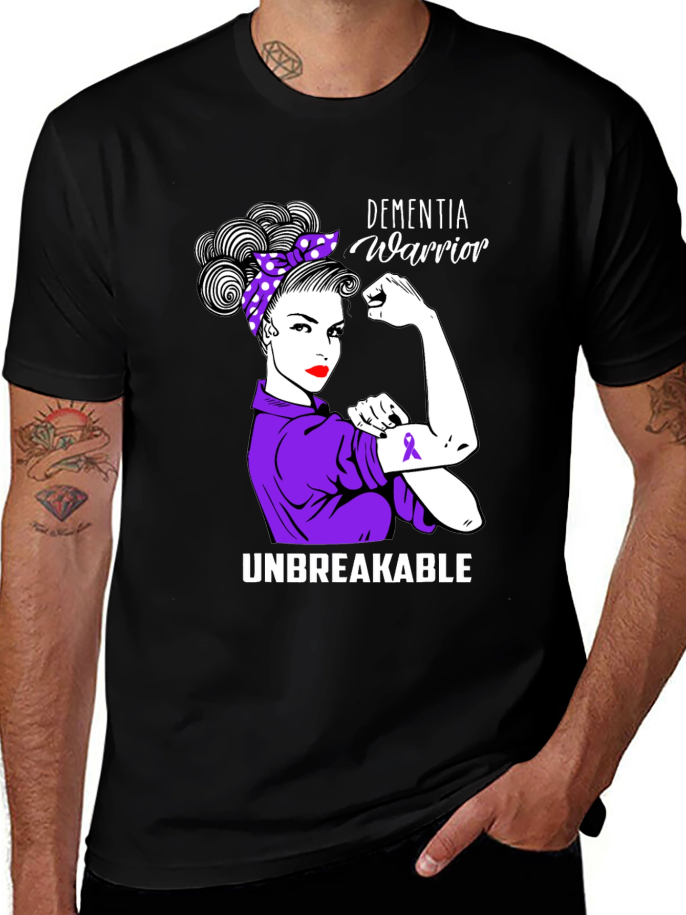 Variant 27 of Dementia Warrior T-Shirt - Unbreakable Strength