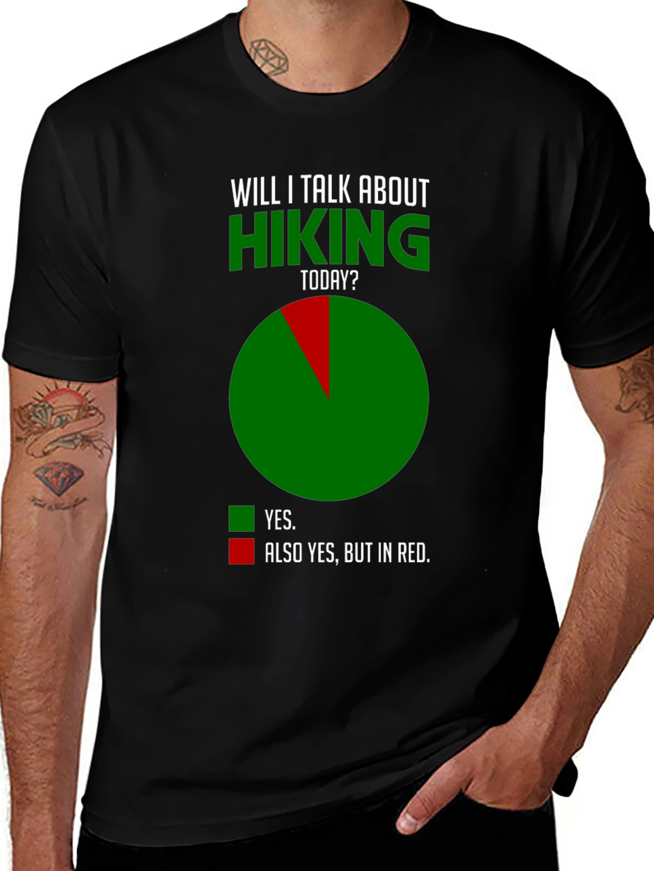 Variant 7 of Hiking Humor T-Shirt - Talk About Hiking Today?